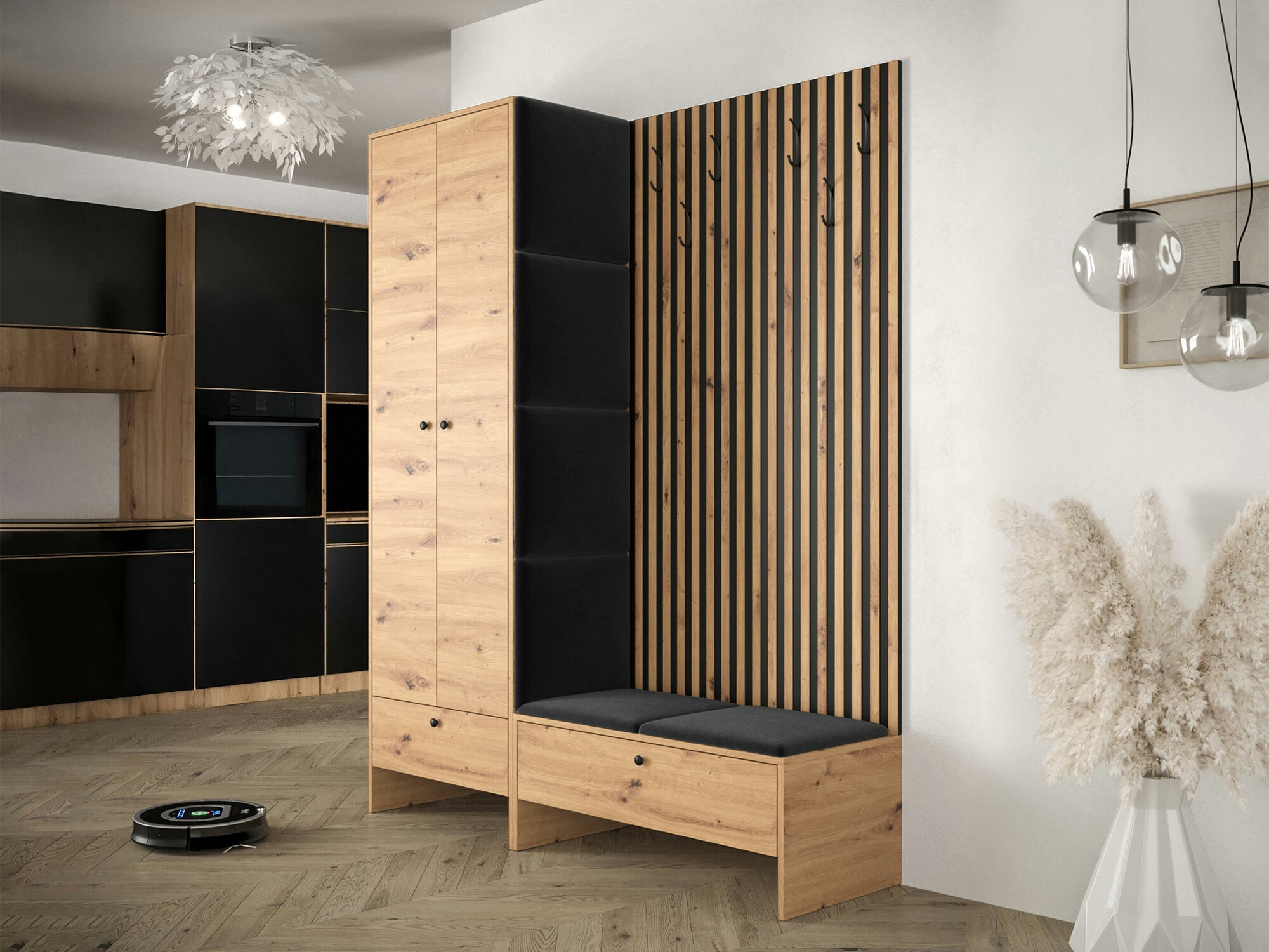 Set za hodnik Hartford 320 (Zanatski hrast + Manila 18)