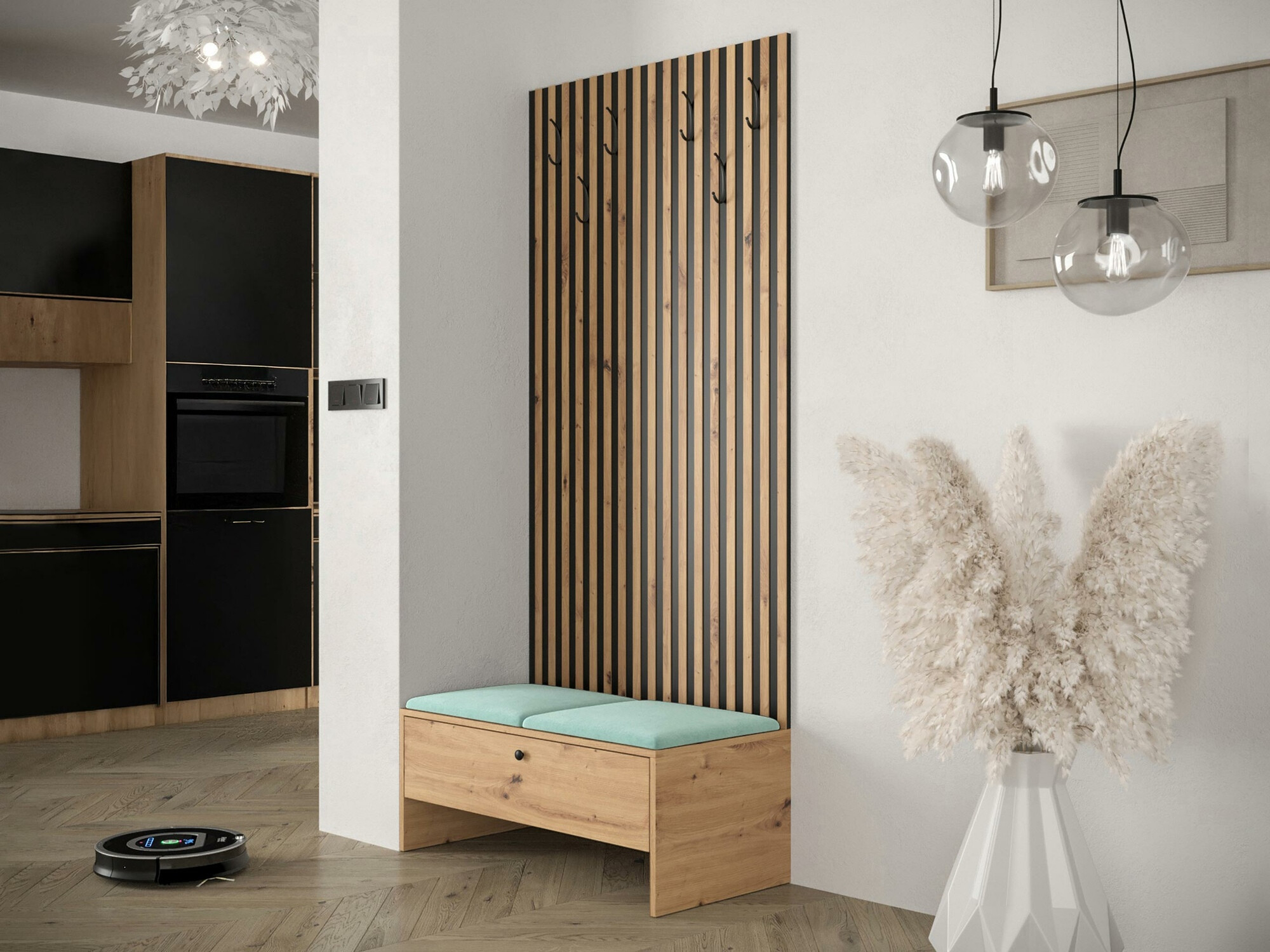 Set za hodnik Hartford 321 (Zanatski hrast + Manila 11)