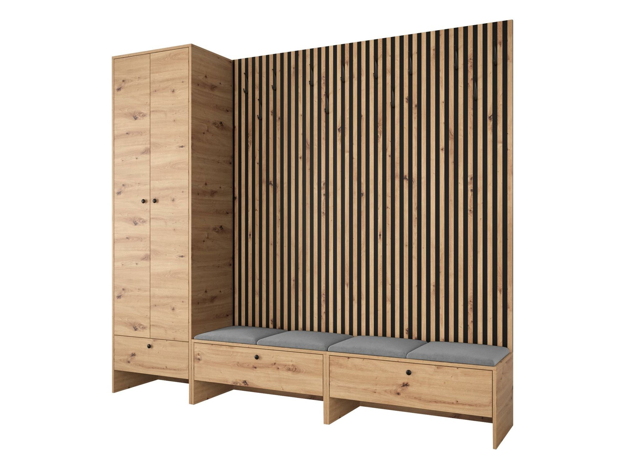 Set za hodnik Hartford 484 (Artisan hrast + Manila 16)