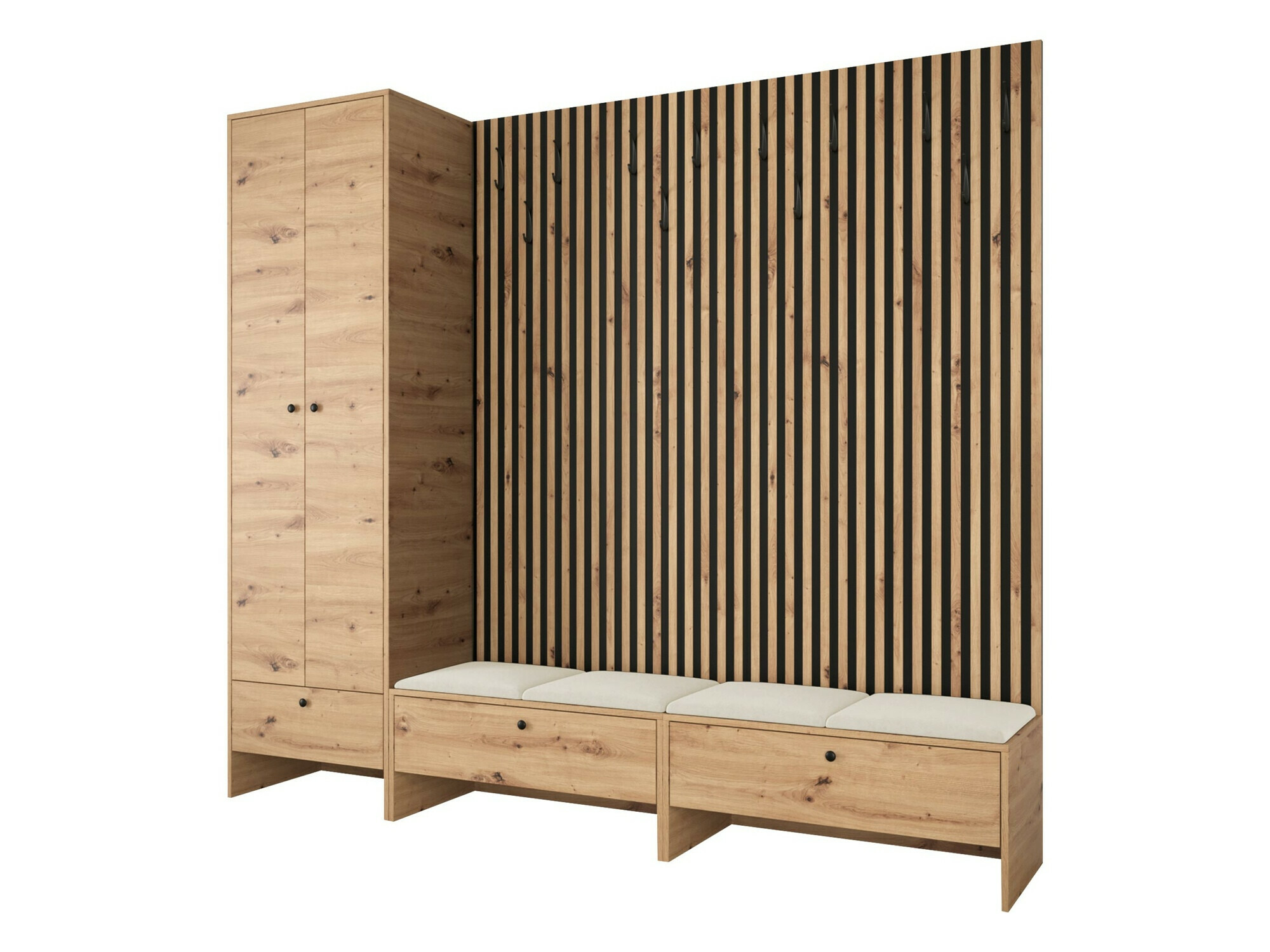 Set za hodnik Hartford 484 (Zanatski hrast + Manila 02)