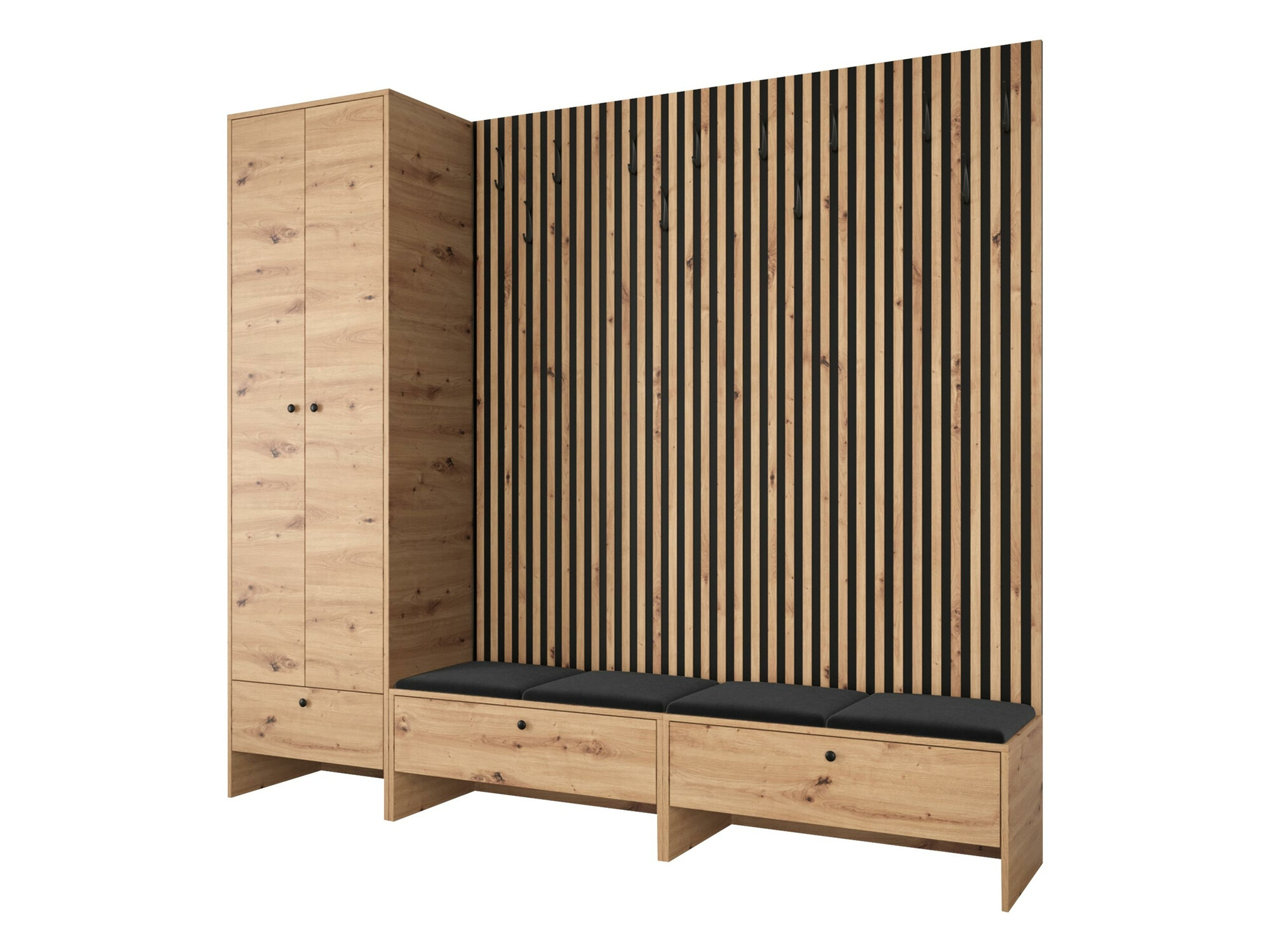 Set za hodnik Hartford 484 (Zanatski hrast + Manila 18)