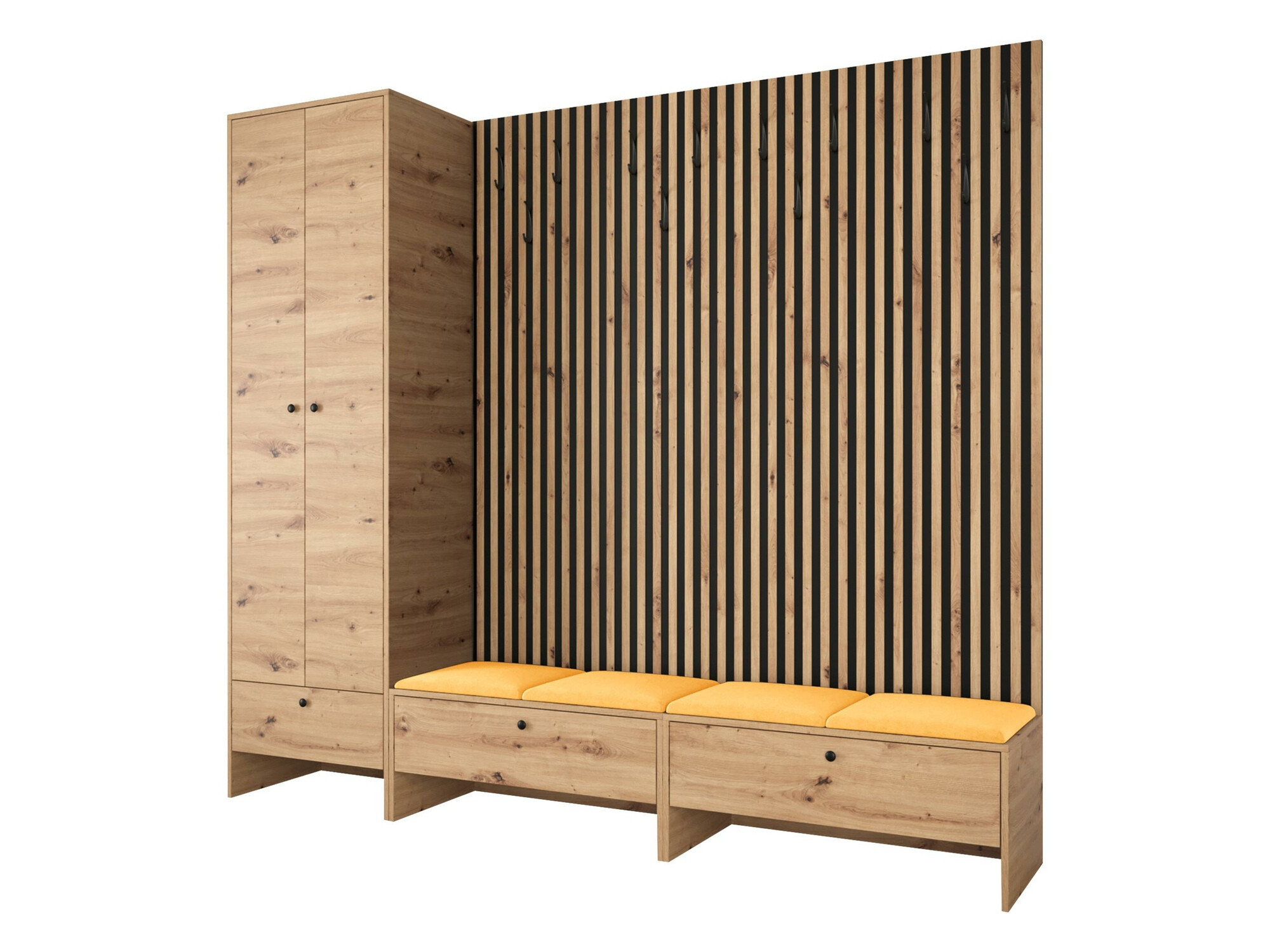 Set za hodnik Hartford 484 (Zanatski hrast + Manila 32)