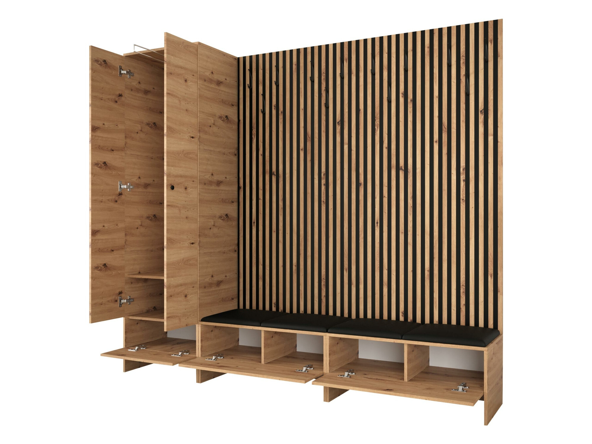 Set za hodnik Hartford 484 (Zanatski hrast + Soft 011)