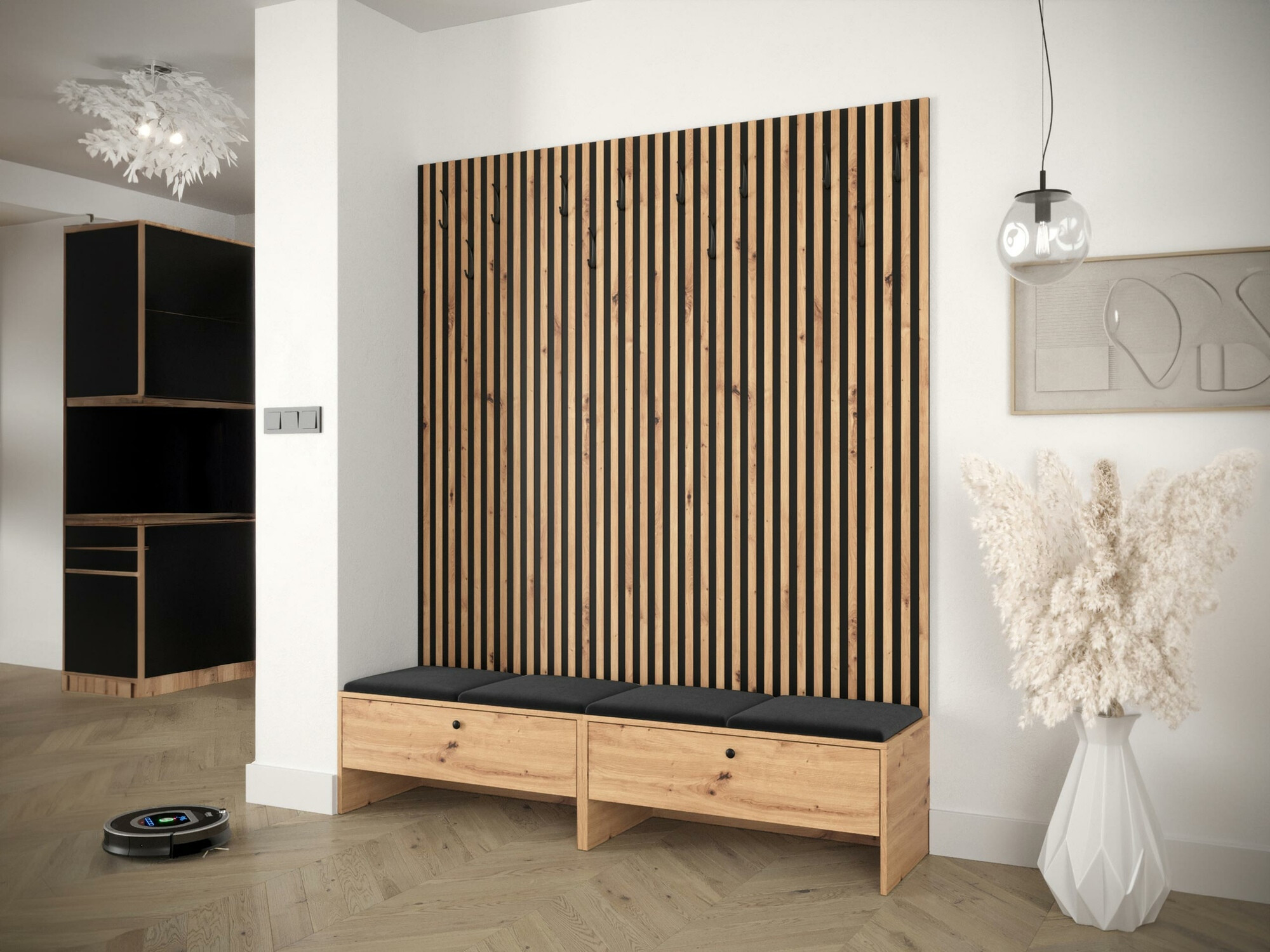 Set za hodnik Hartford 485 (Zanatski hrast + Manila 18)