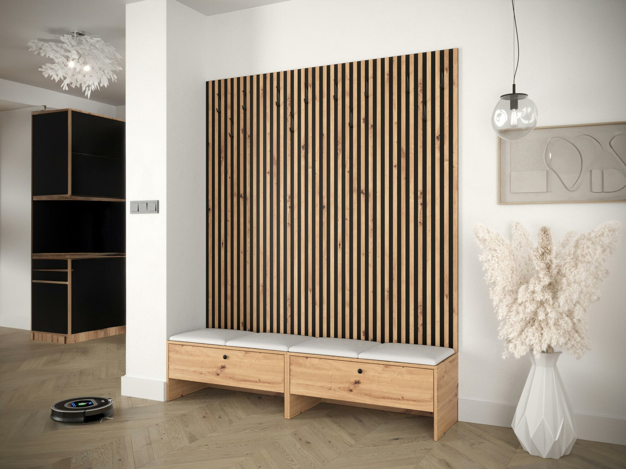 Set za hodnik Hartford 485 (Zanatski hrast + Soft 017)