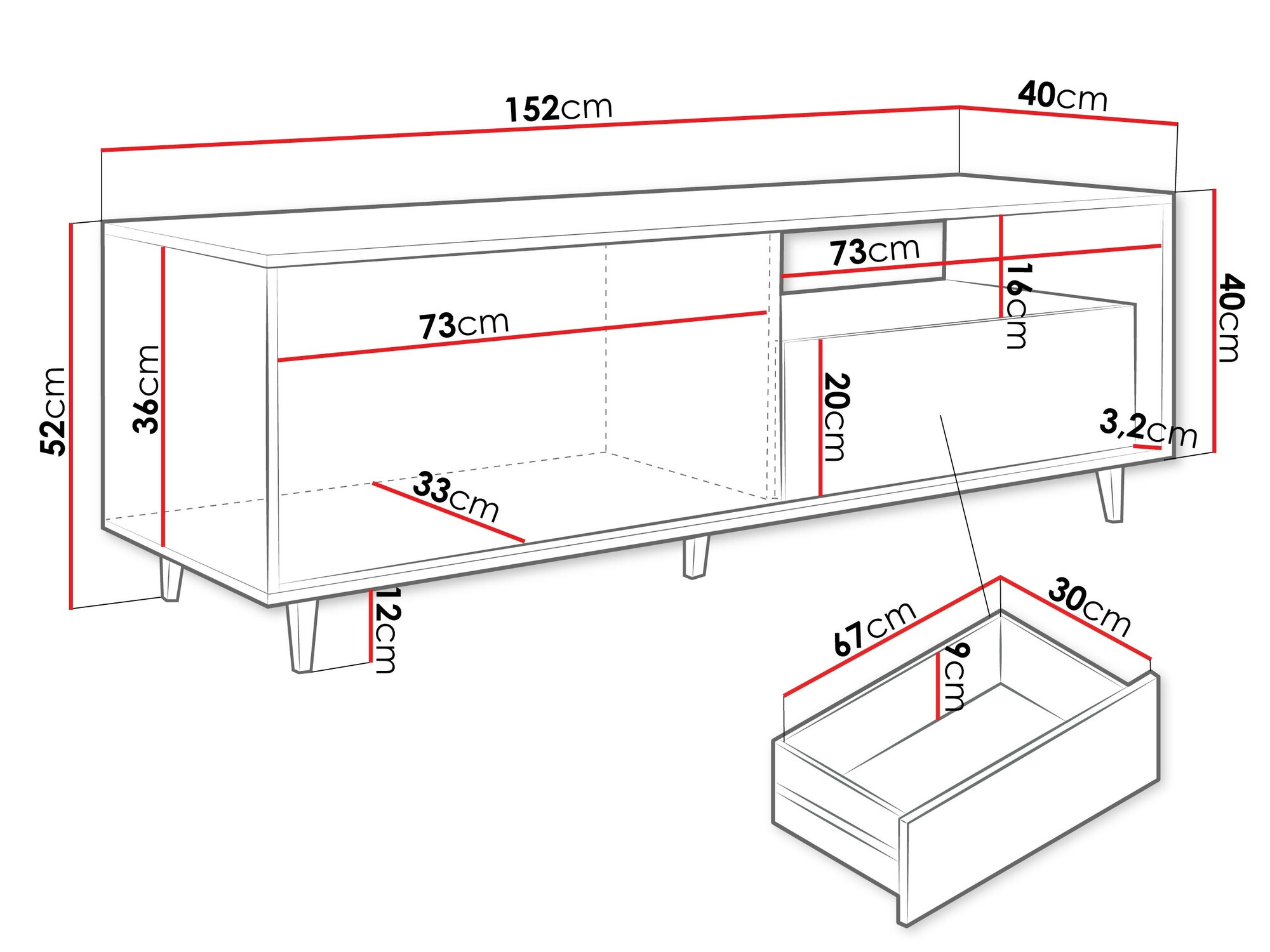 TV komoda Comfivo Romtori 102