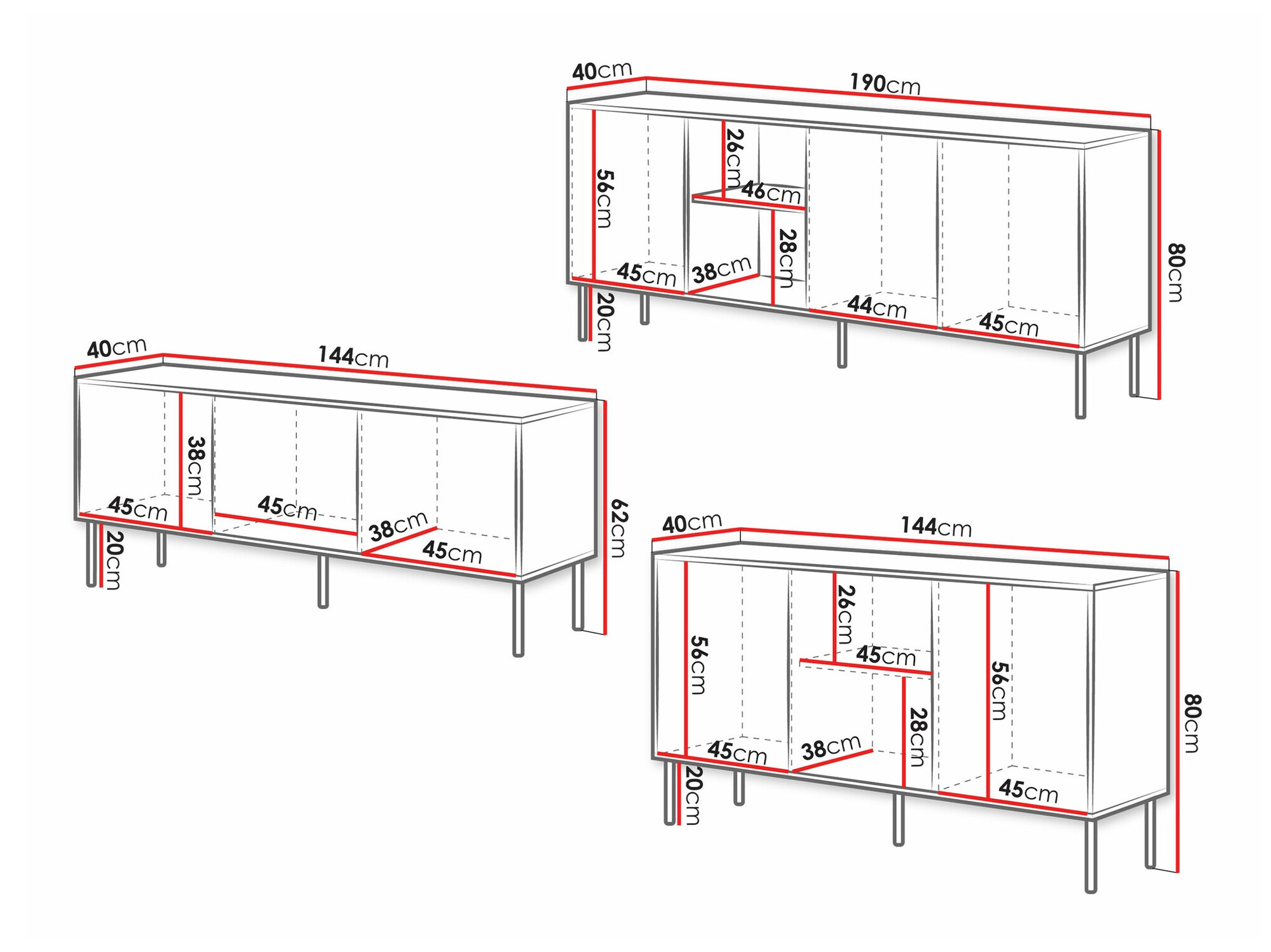 Set za dnevnu sobu Monevare 105 (Crno + Вотан храст)