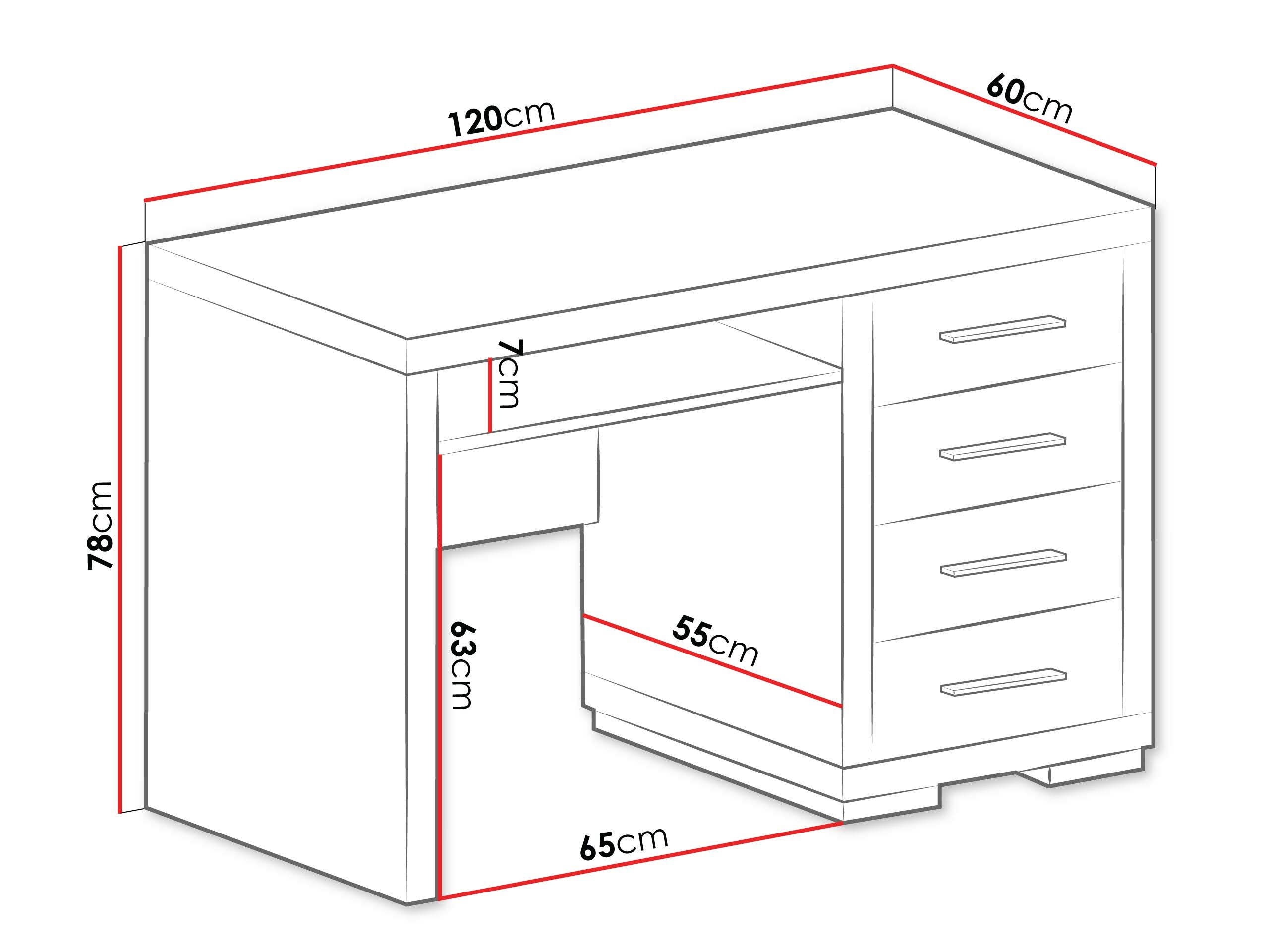 Kancelarijski sto Fiomeri 120 (Tamni hrast Santana)