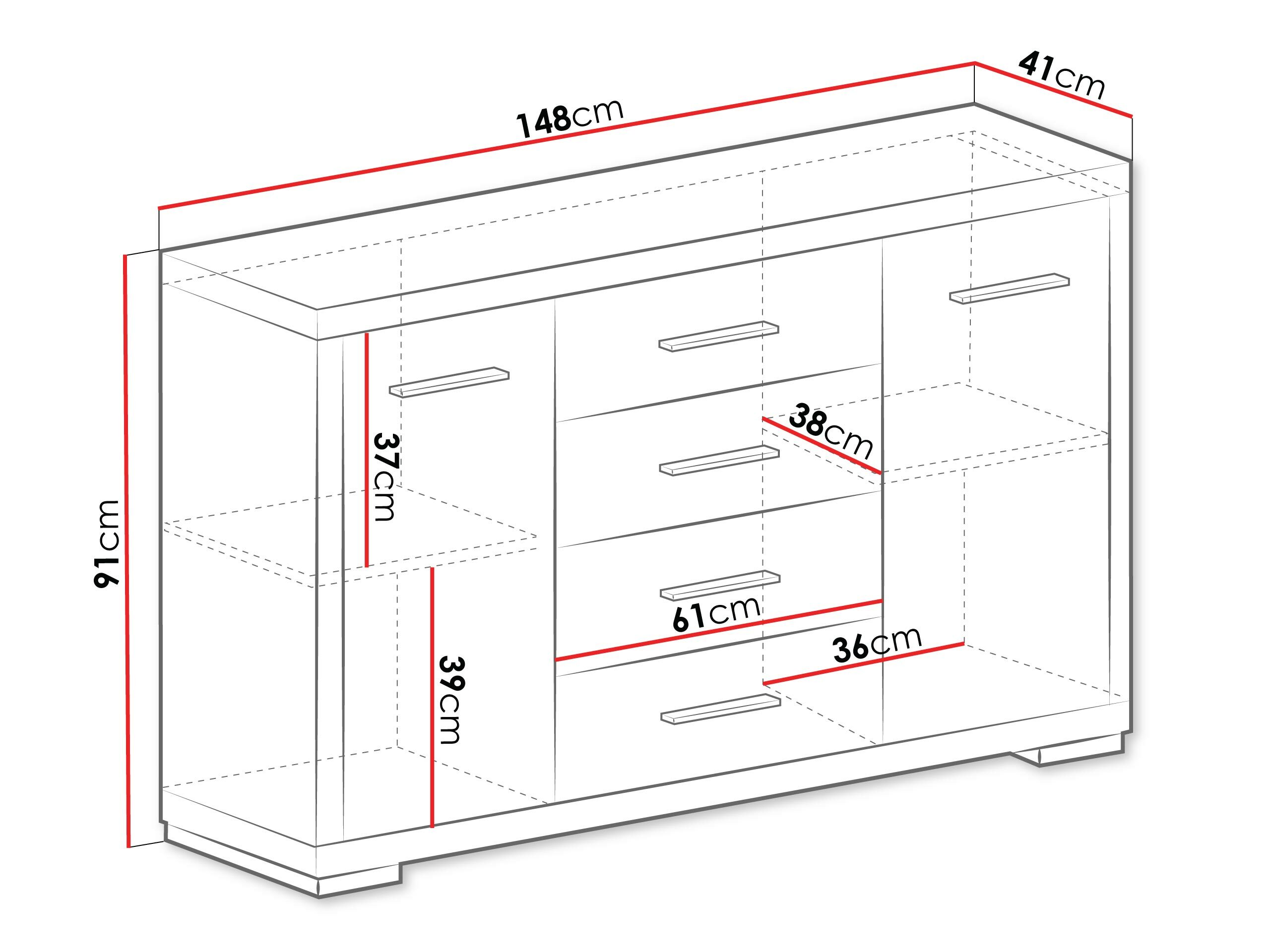Komoda Fiomeri 101 (Santana hrast)