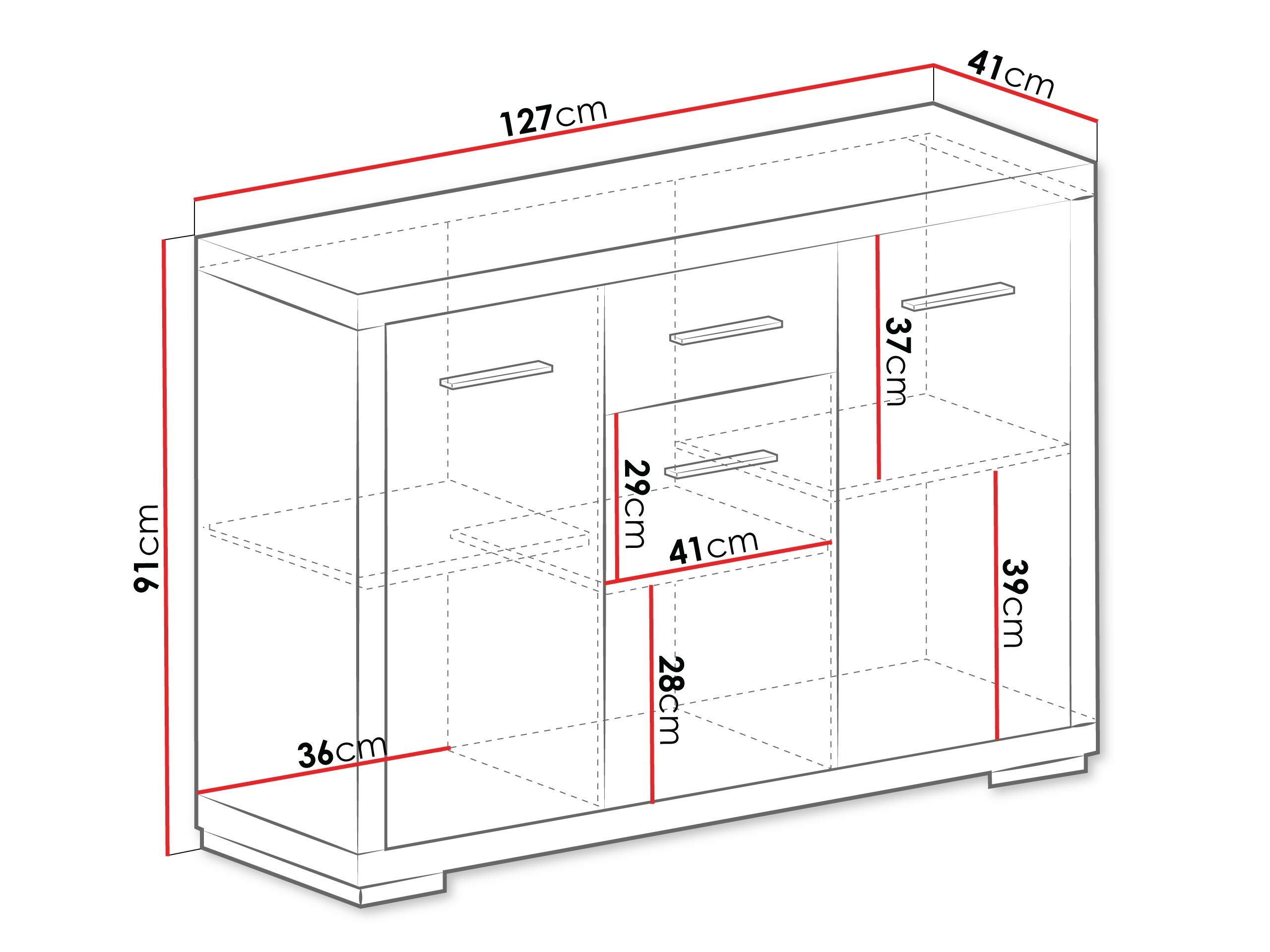 Komoda Fiomeri 103 (Santana hrast)
