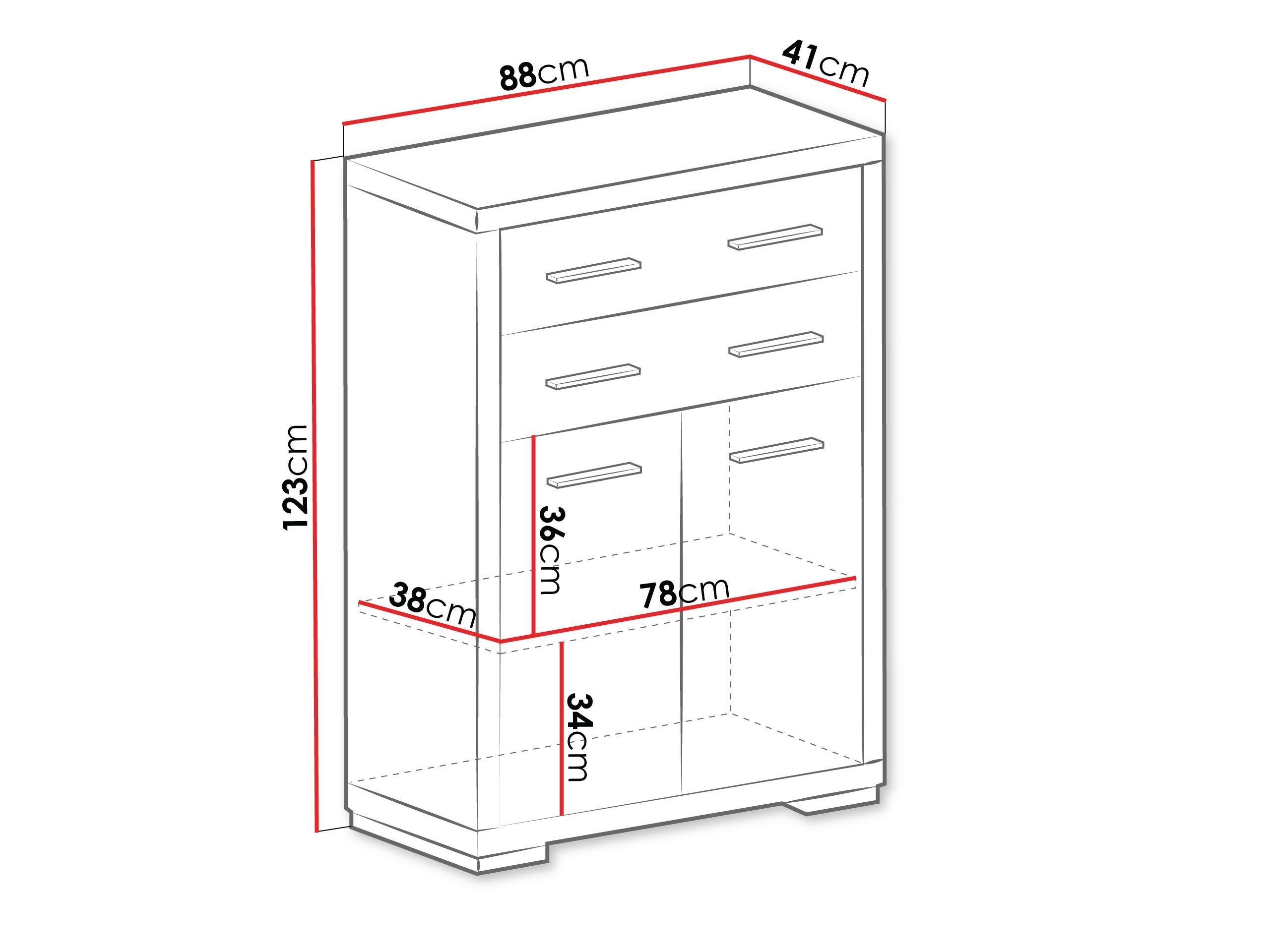 Komoda Fiomeri 104 (Santana hrast)