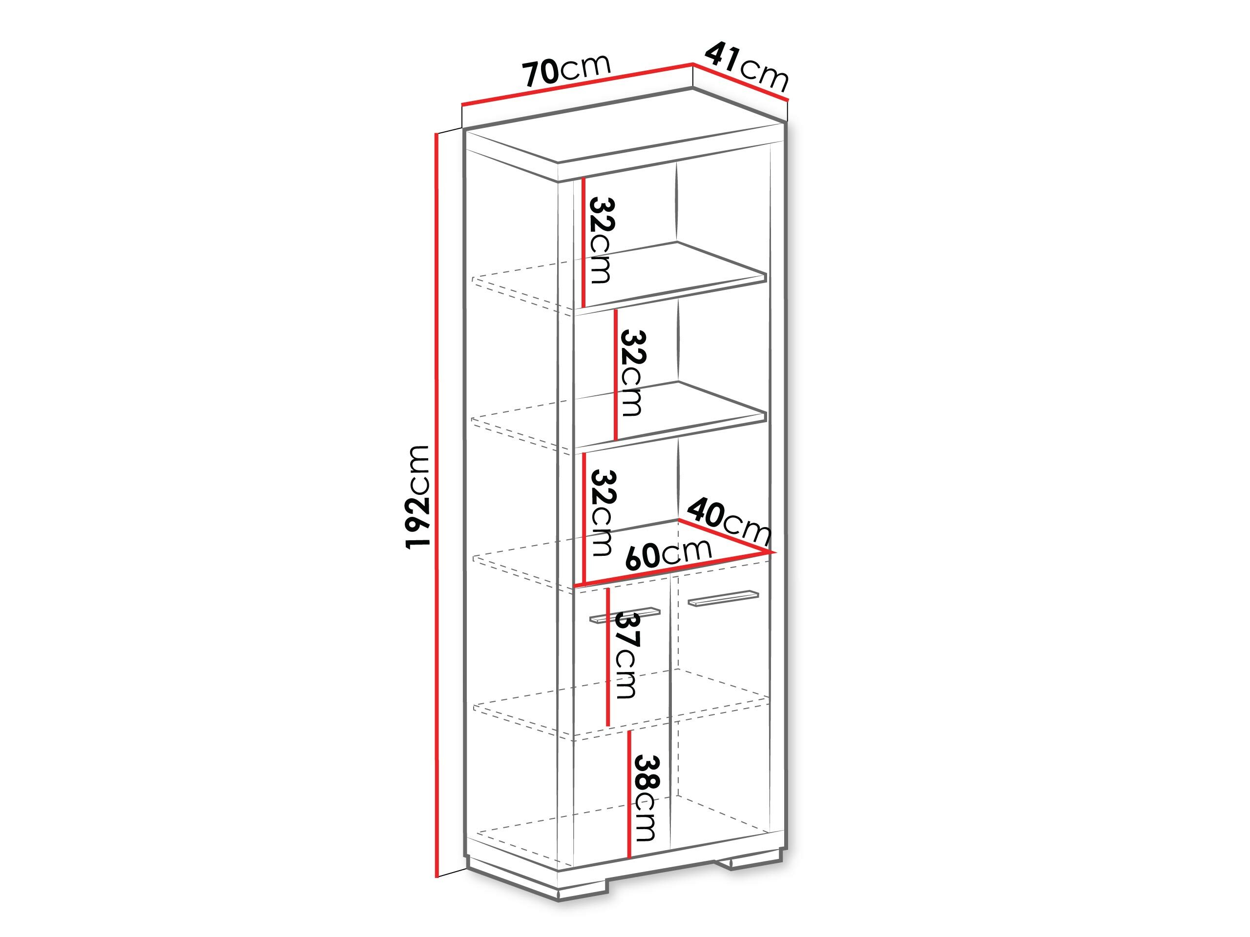 Polica Fiomeri 124 (Tamni hrast Santana)