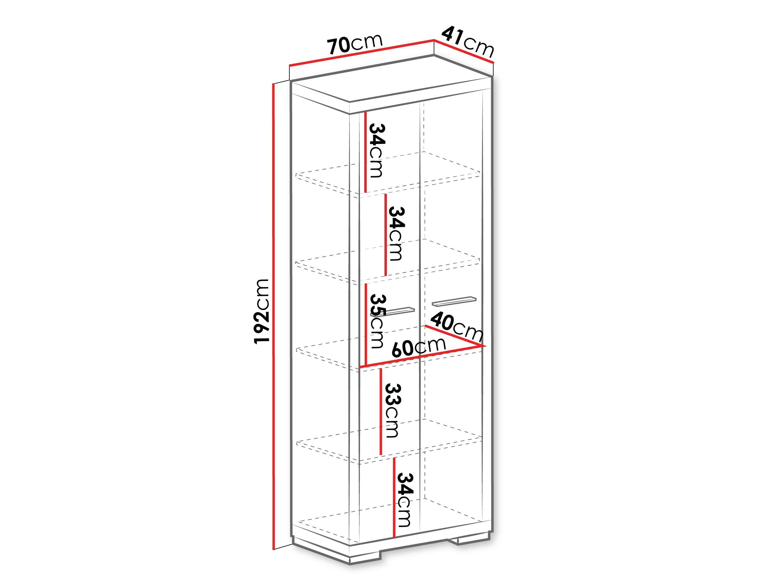 Polica Fiomeri 125 (Tamni hrast Santana)