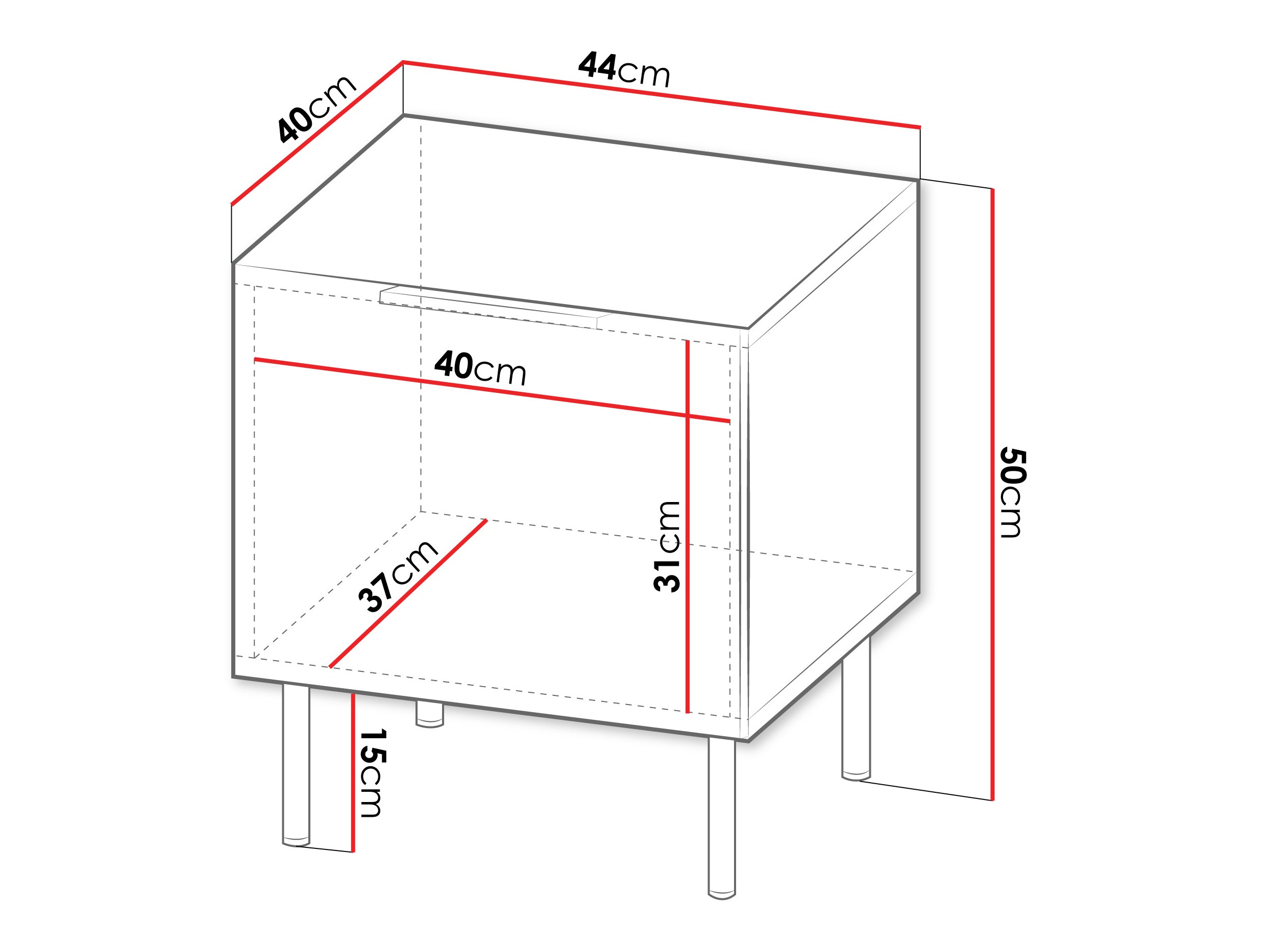 Set noćnih ormarića Mardalu 106