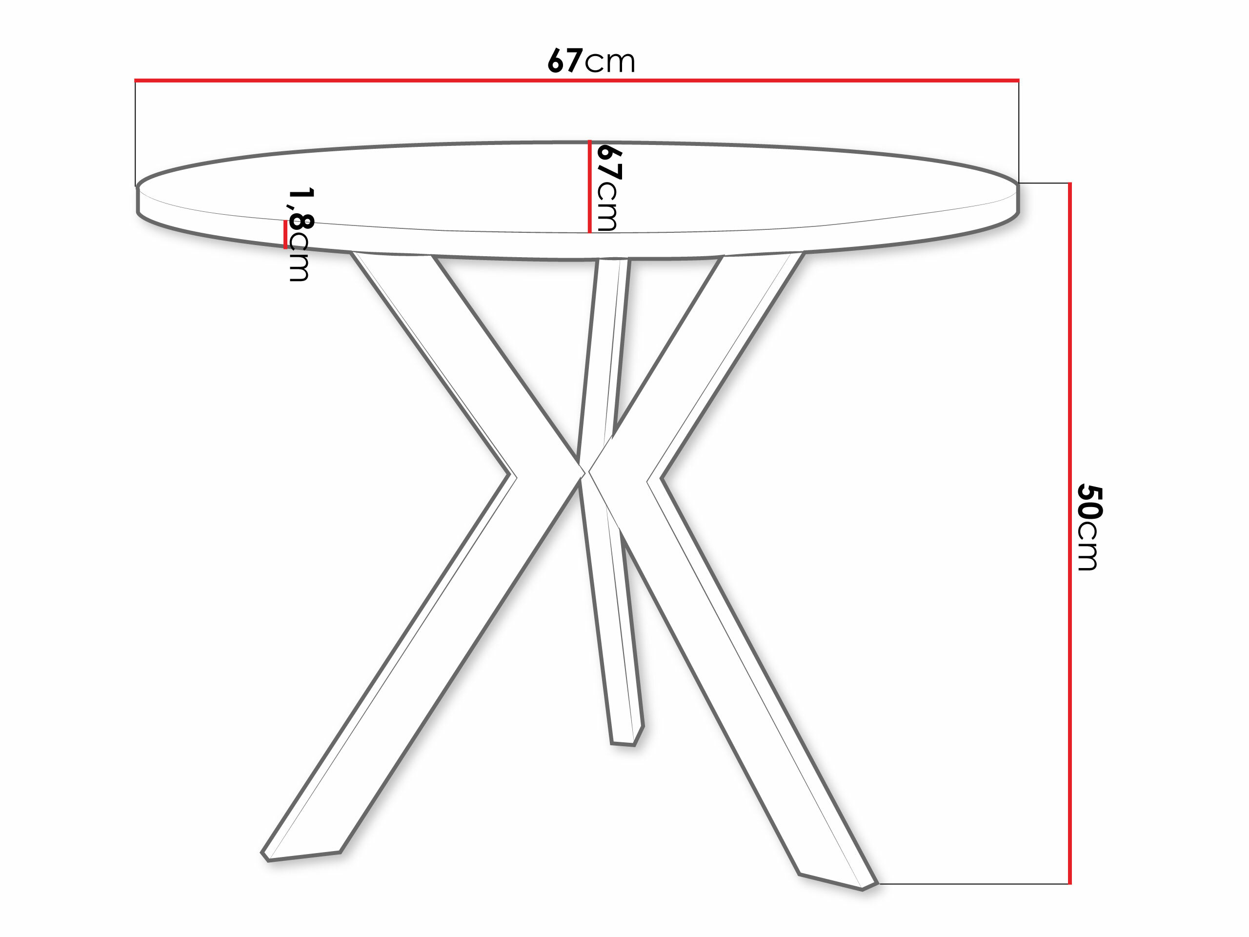 Stočić za kafu Dearborn 106 (Belo + Crno)