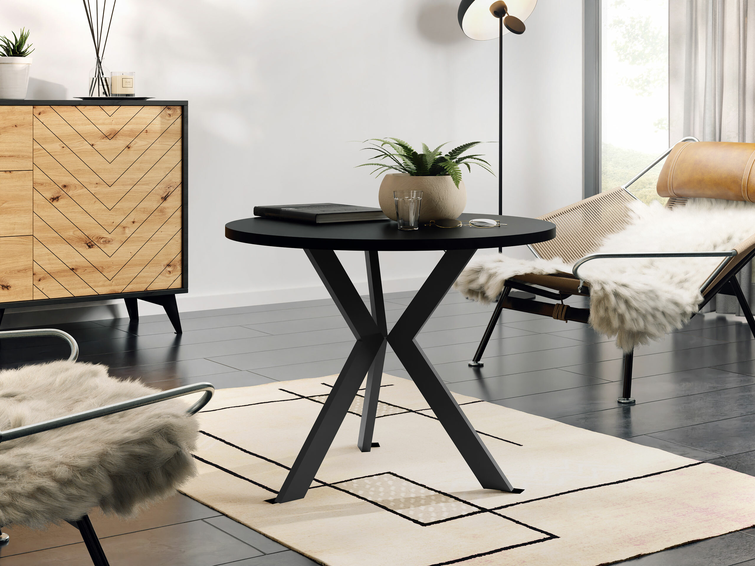 Stočić za kafu Dearborn 106 (Crno)