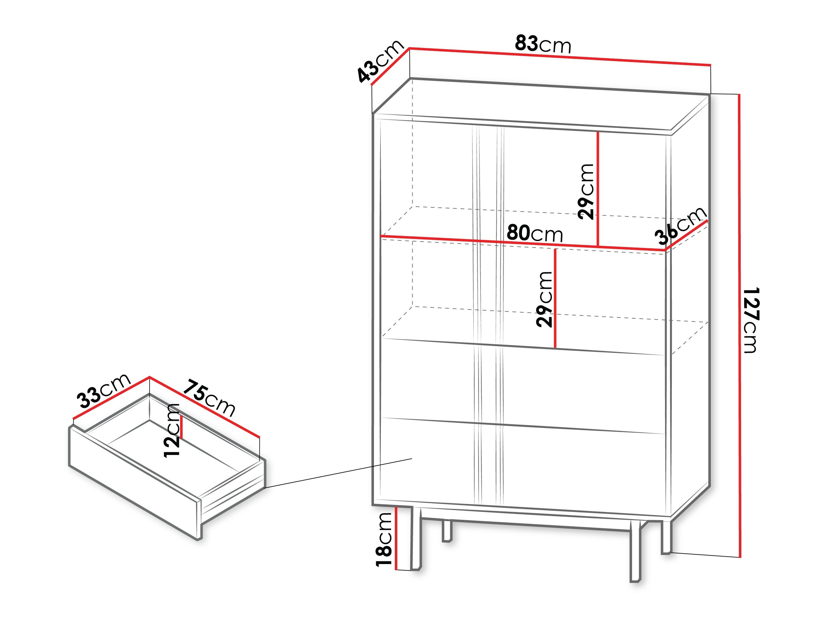 Komoda Levali 104 (Bež)
