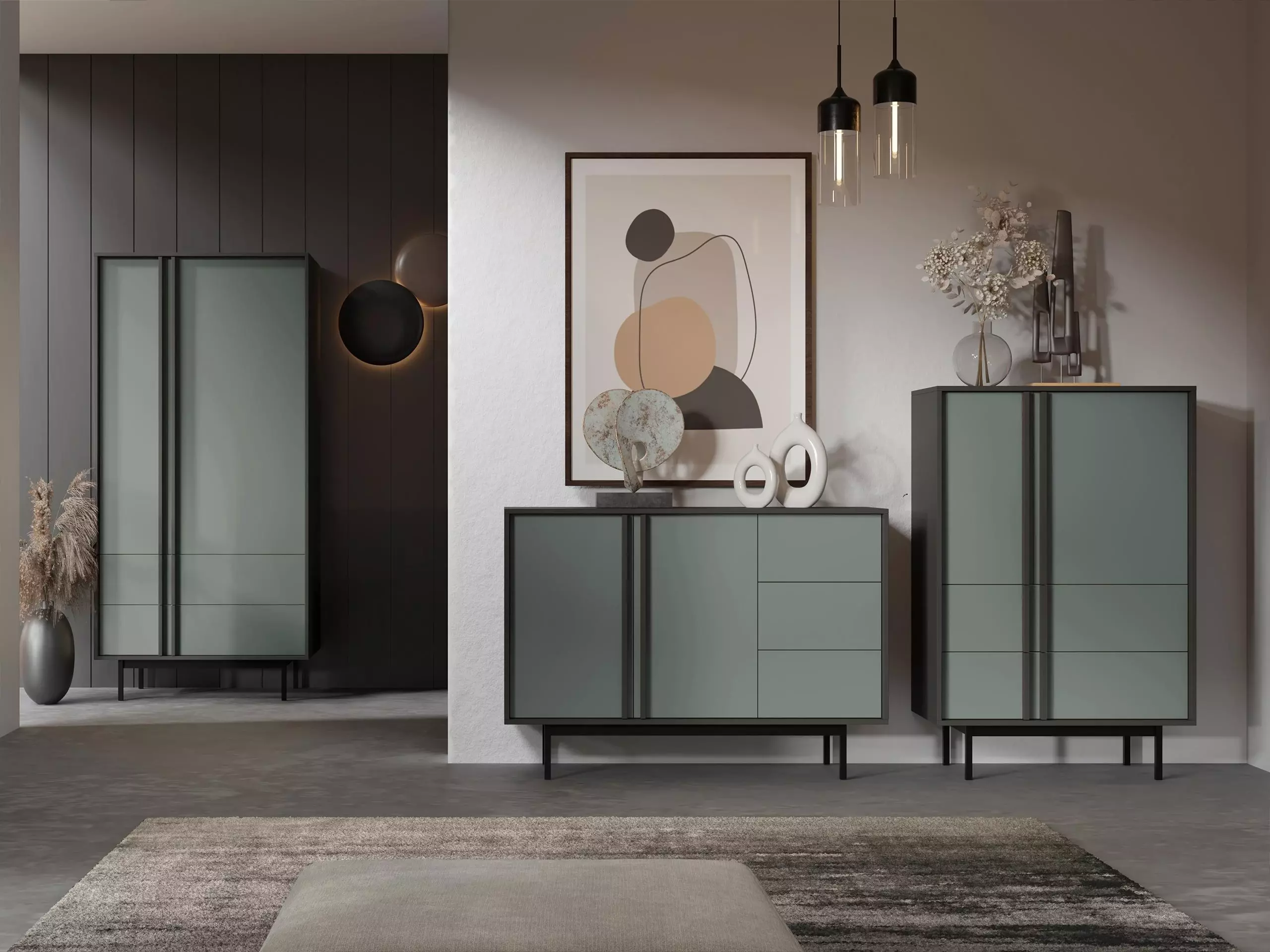 Komoda Levali 104 (Прашњаво зелена)