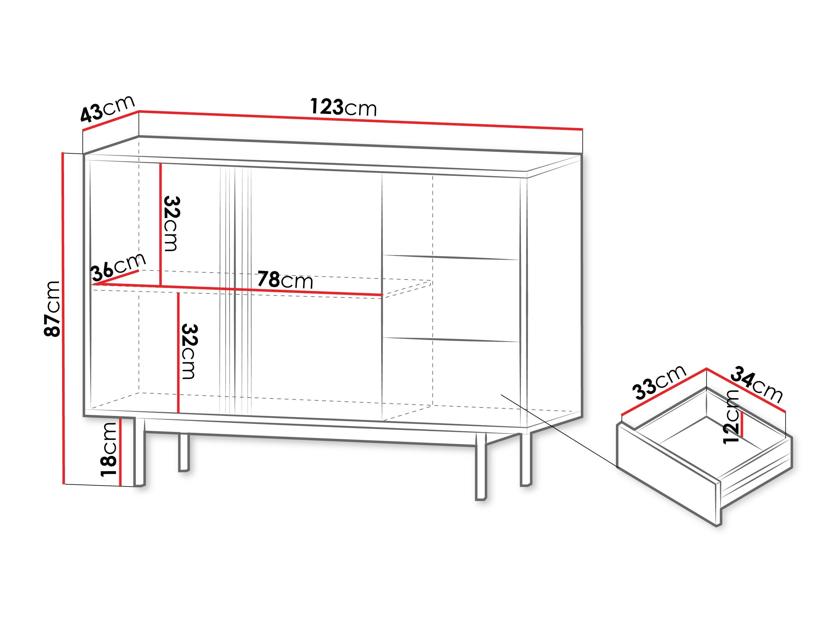 Komoda Levali 106 (Hrast)