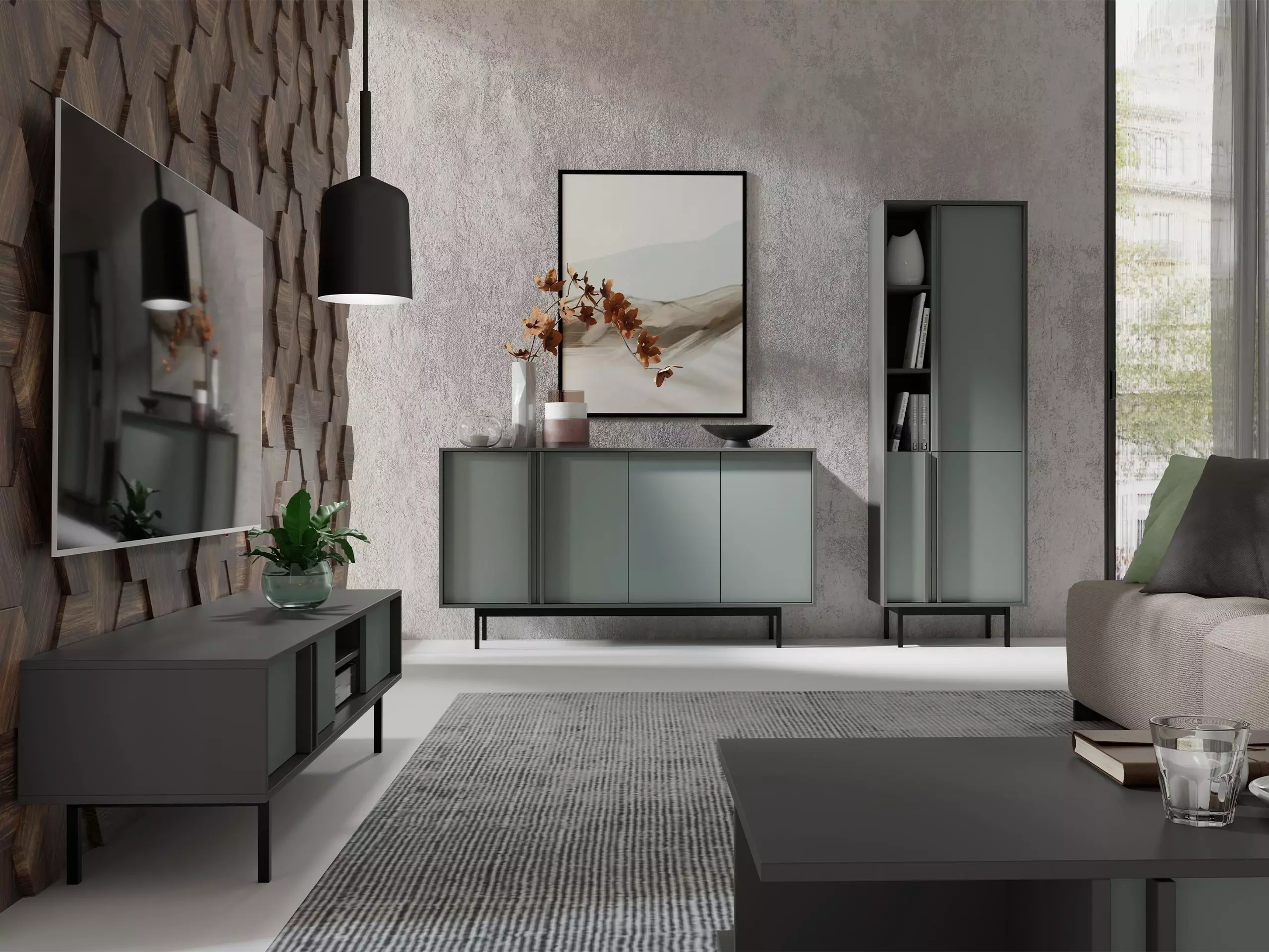 Komoda Levali 106 (Прашњаво зелена)