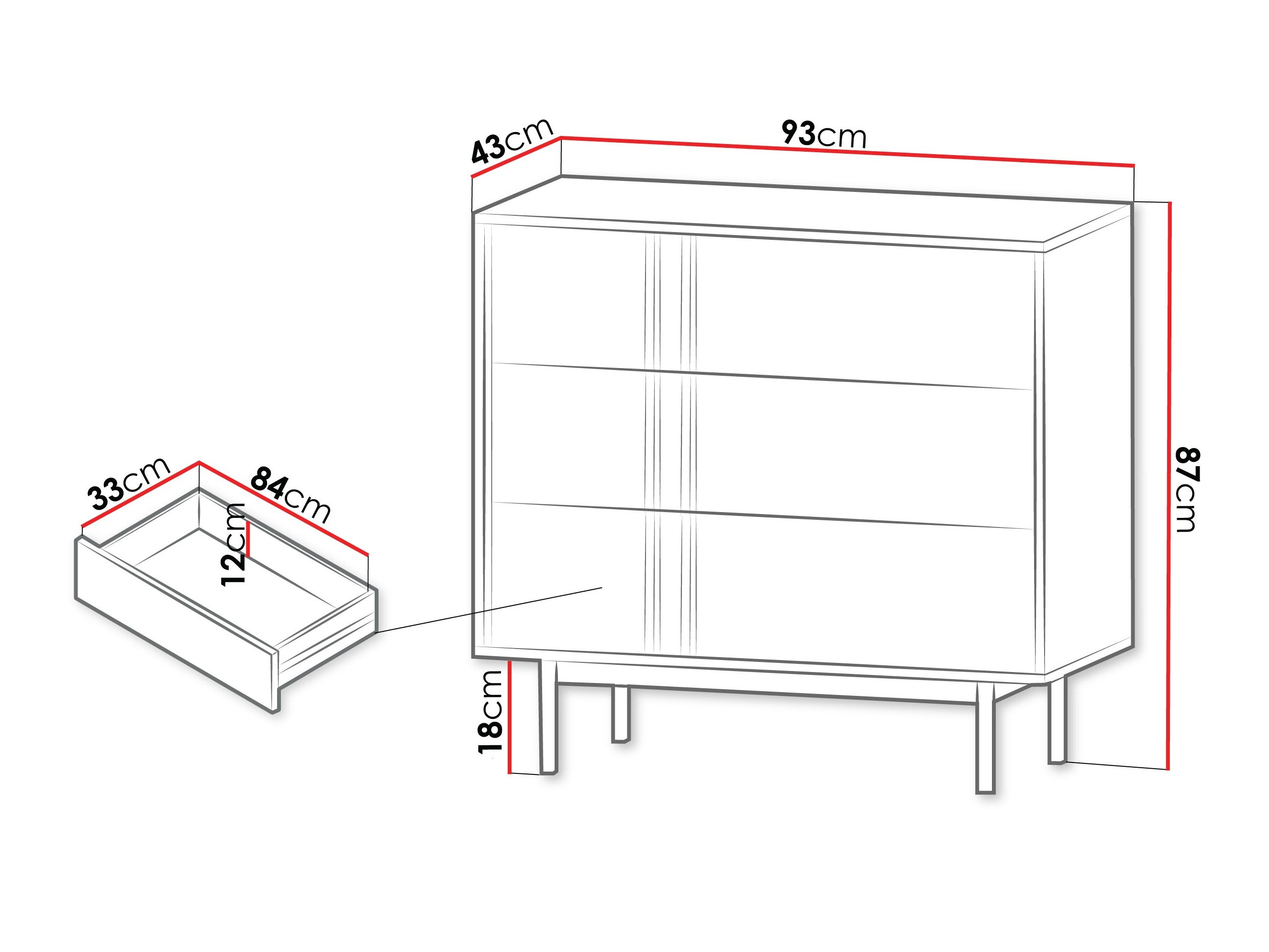 Komoda Levali 107 (Bež)