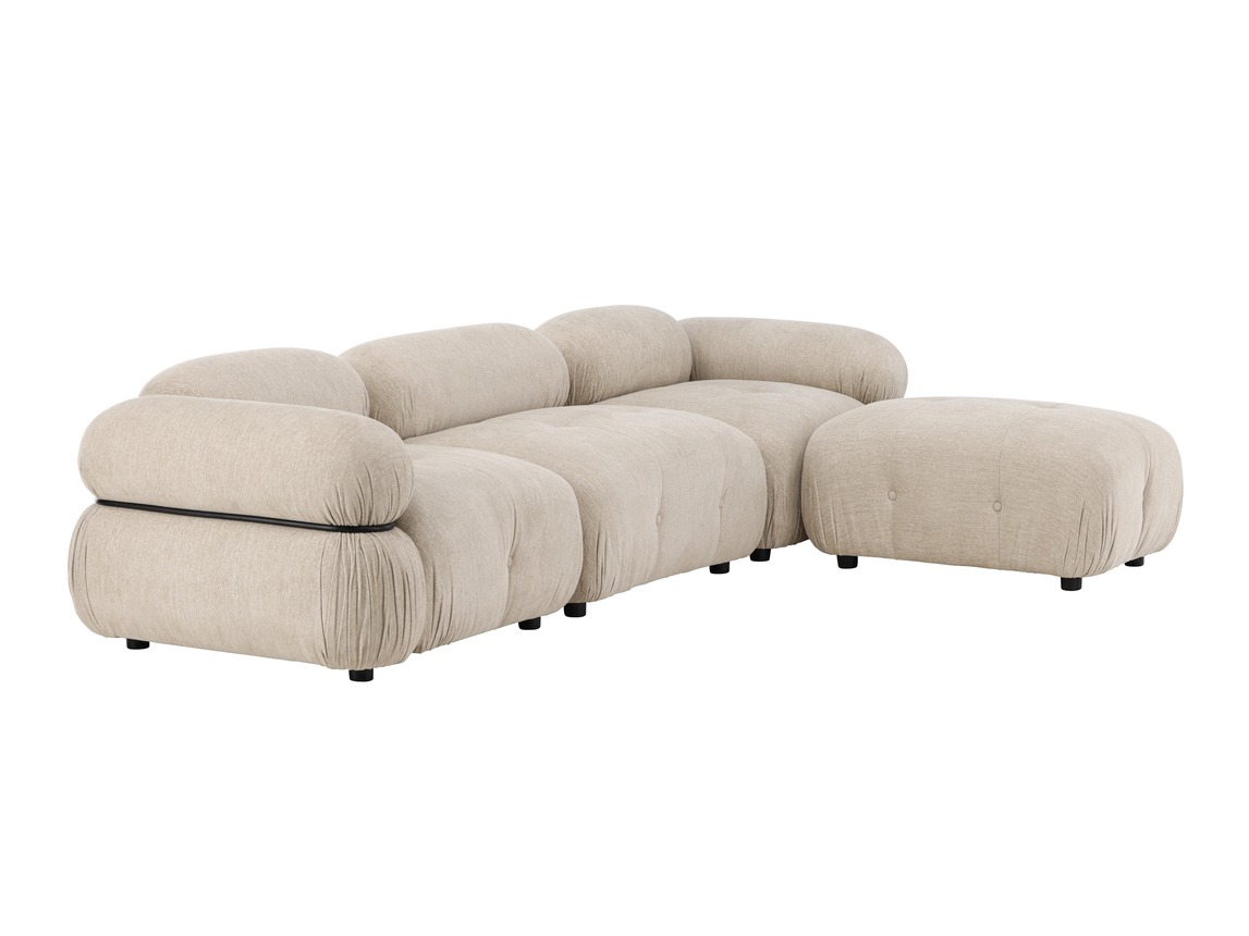 Modularna sofa Evardale 104 (Bež + Crno)