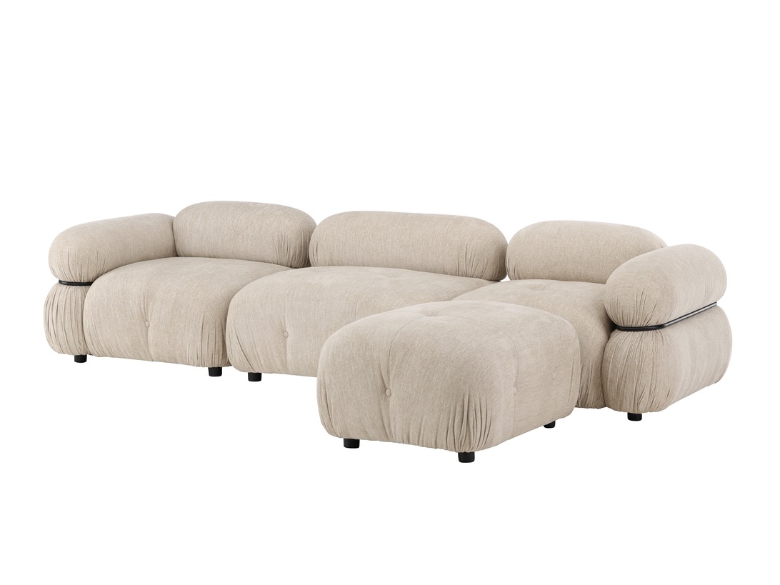 Modularna sofa Evardale 104 (Bež + Crno)