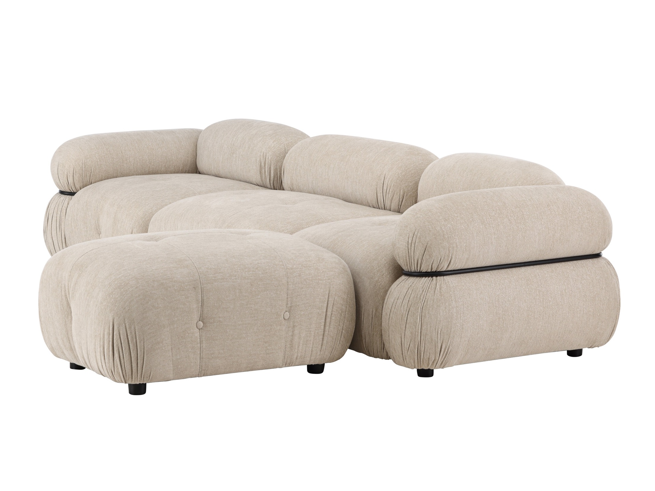 Modularna sofa Evardale 104 (Bež + Crno)