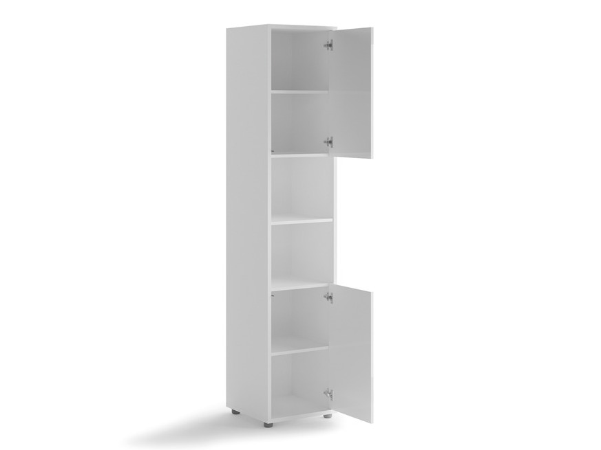 Polica Concept Pro Lenart Levfere 117 (Belo + Sjajno belo)