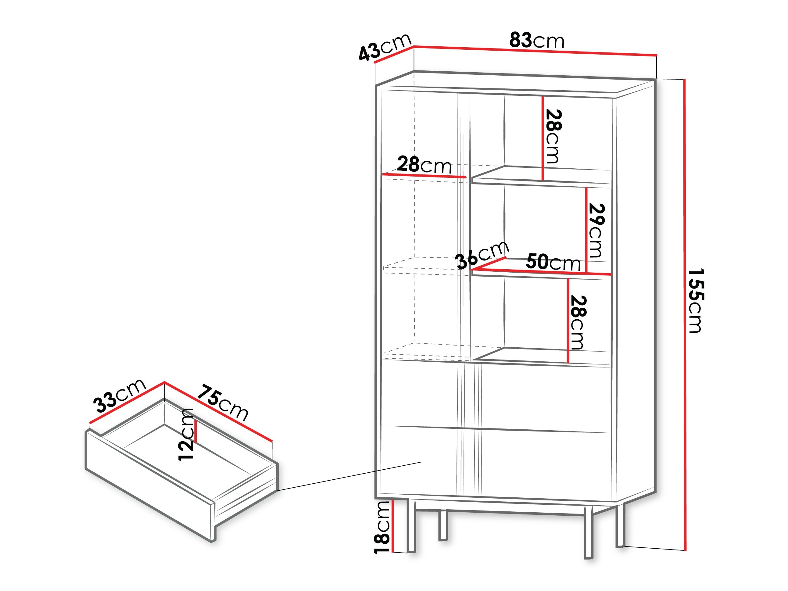 Polica Levali 103 (Прашњаво зелена)