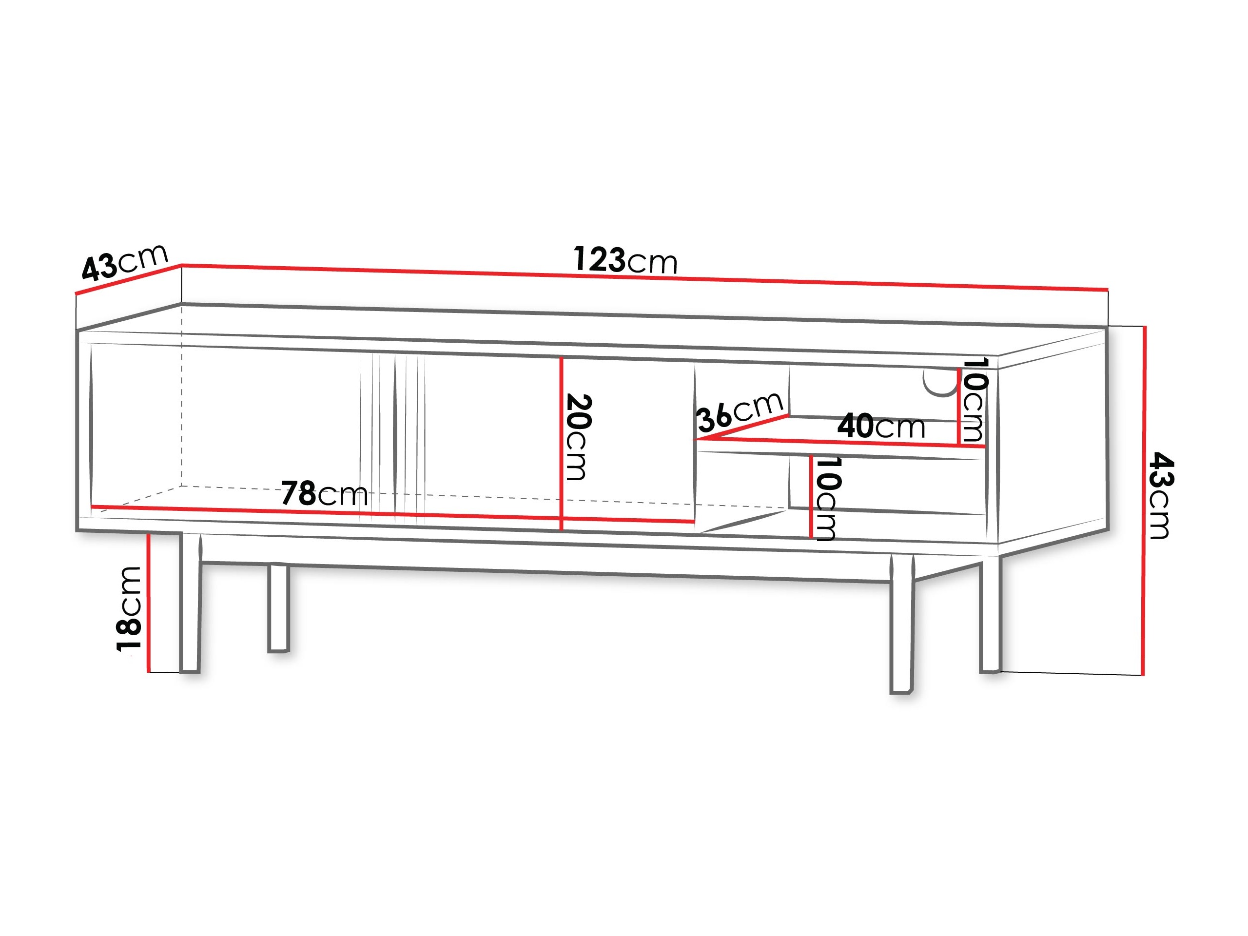 TV sto Levali 109 (Прашњаво зелена)
