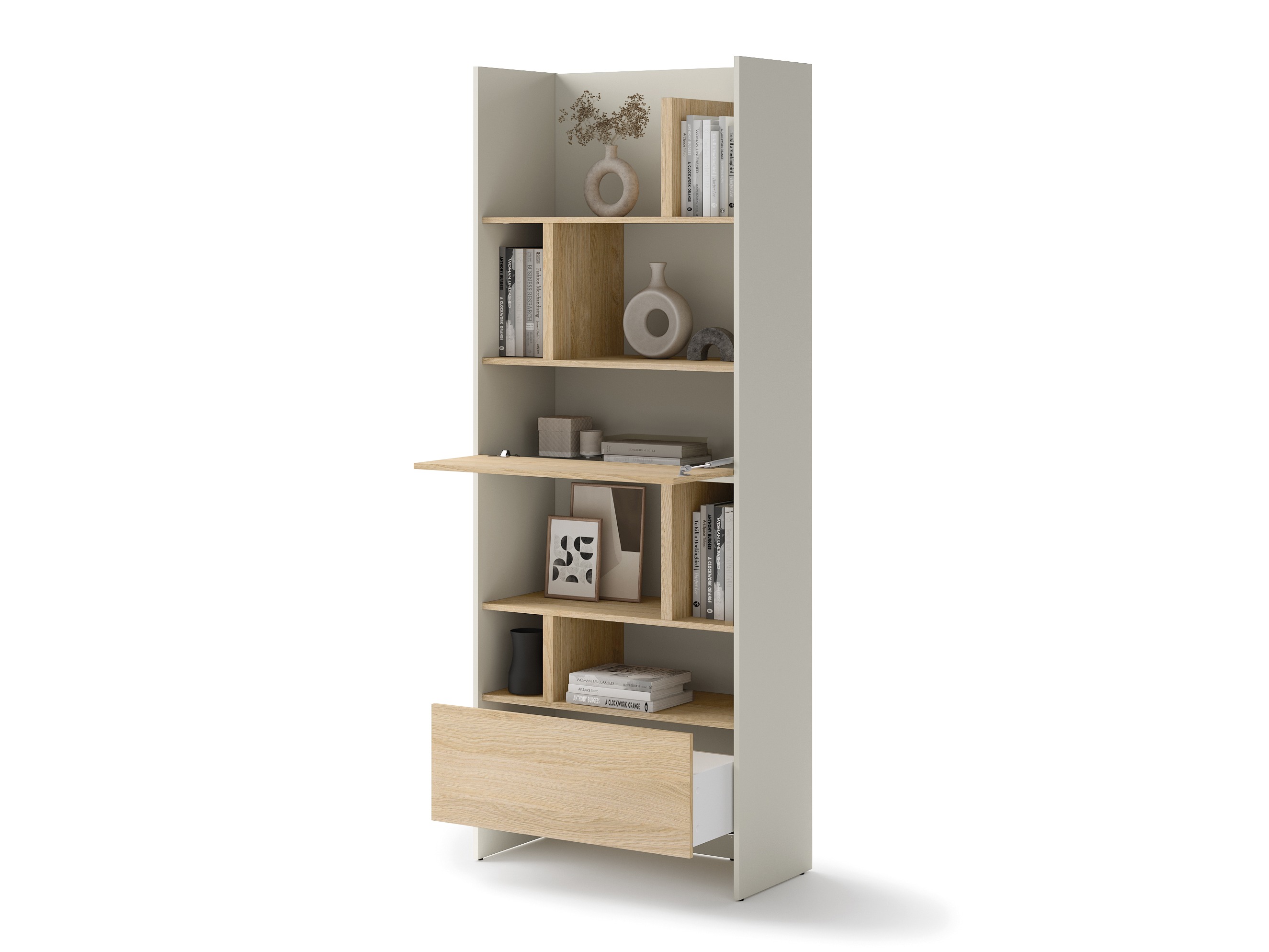 Polica Concept Pro Lenart Levfere 146 (Kašmir + Hrast)