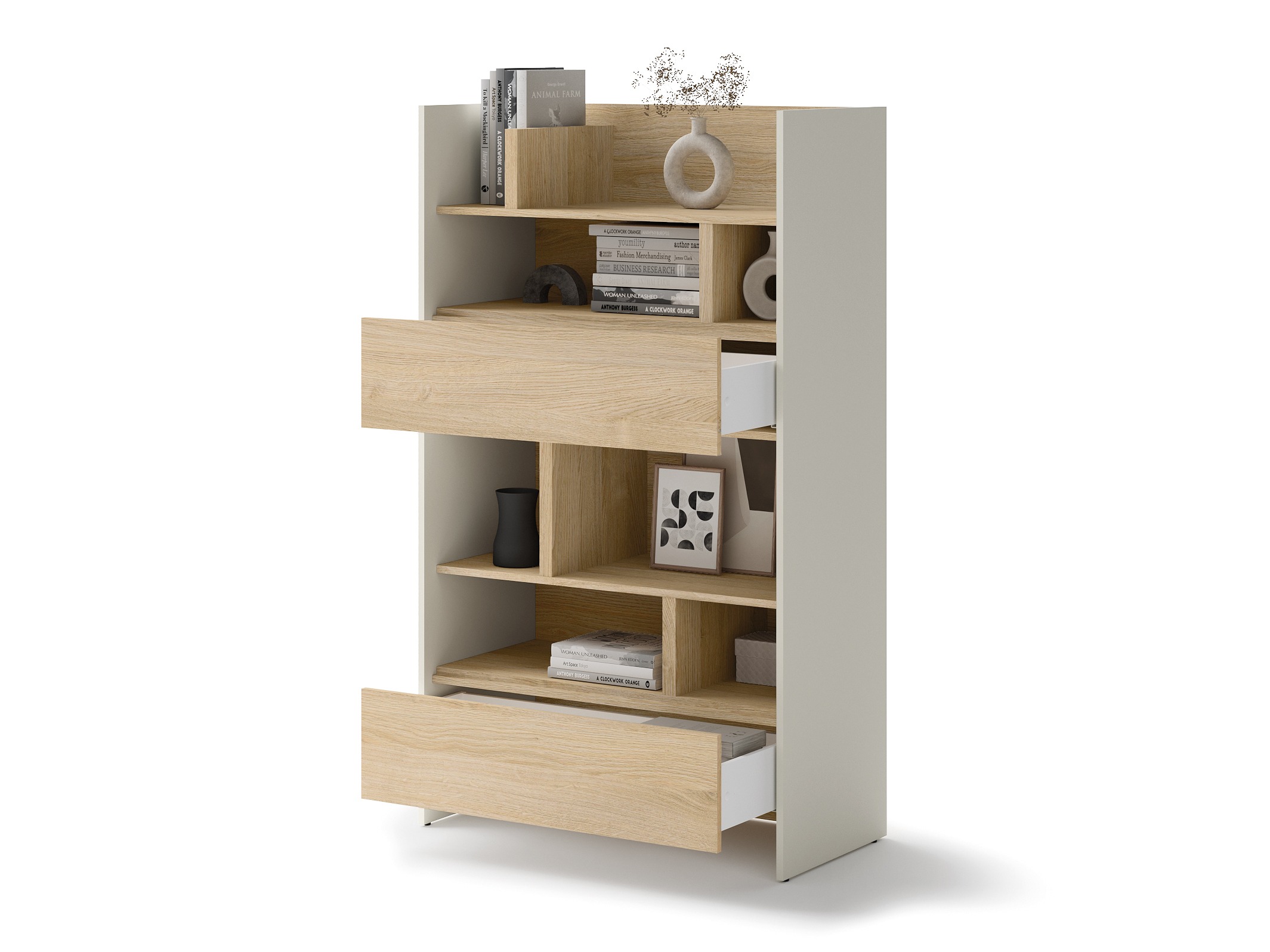 Polica Concept Pro Lenart Levfere 151 (Kašmir + Hrast)