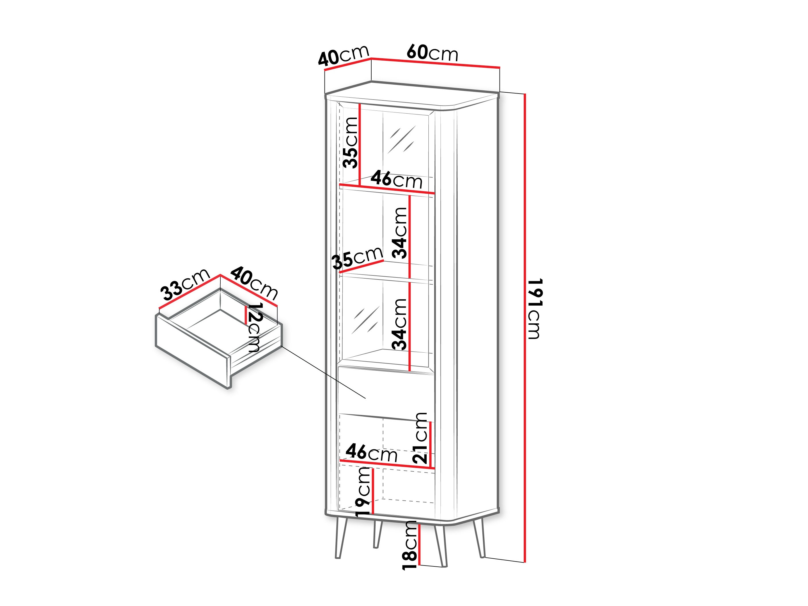 Polica Lufela 102 (Kašmir + Orah)