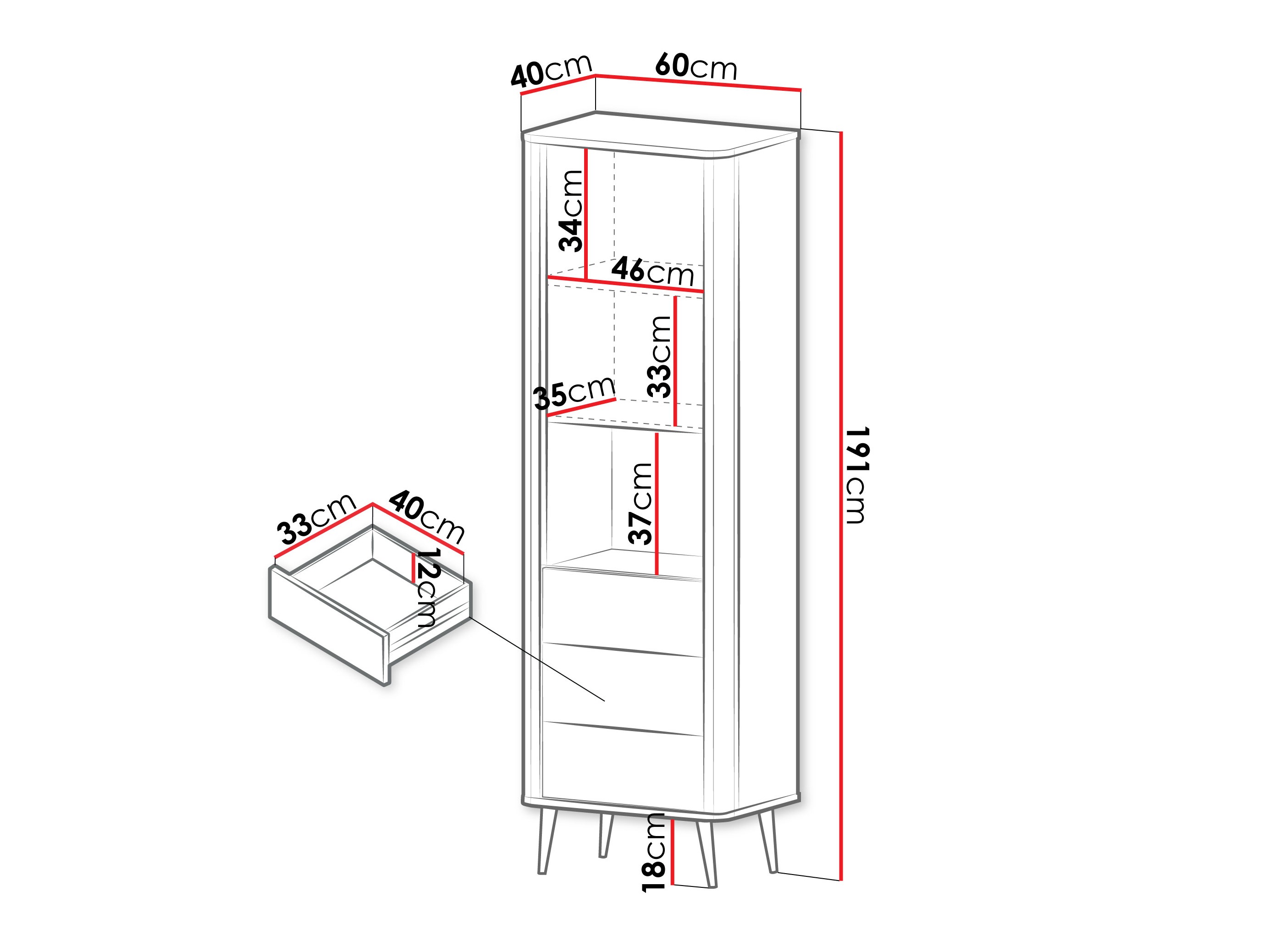 Polica Lufela 103 (Kašmir + Orah)