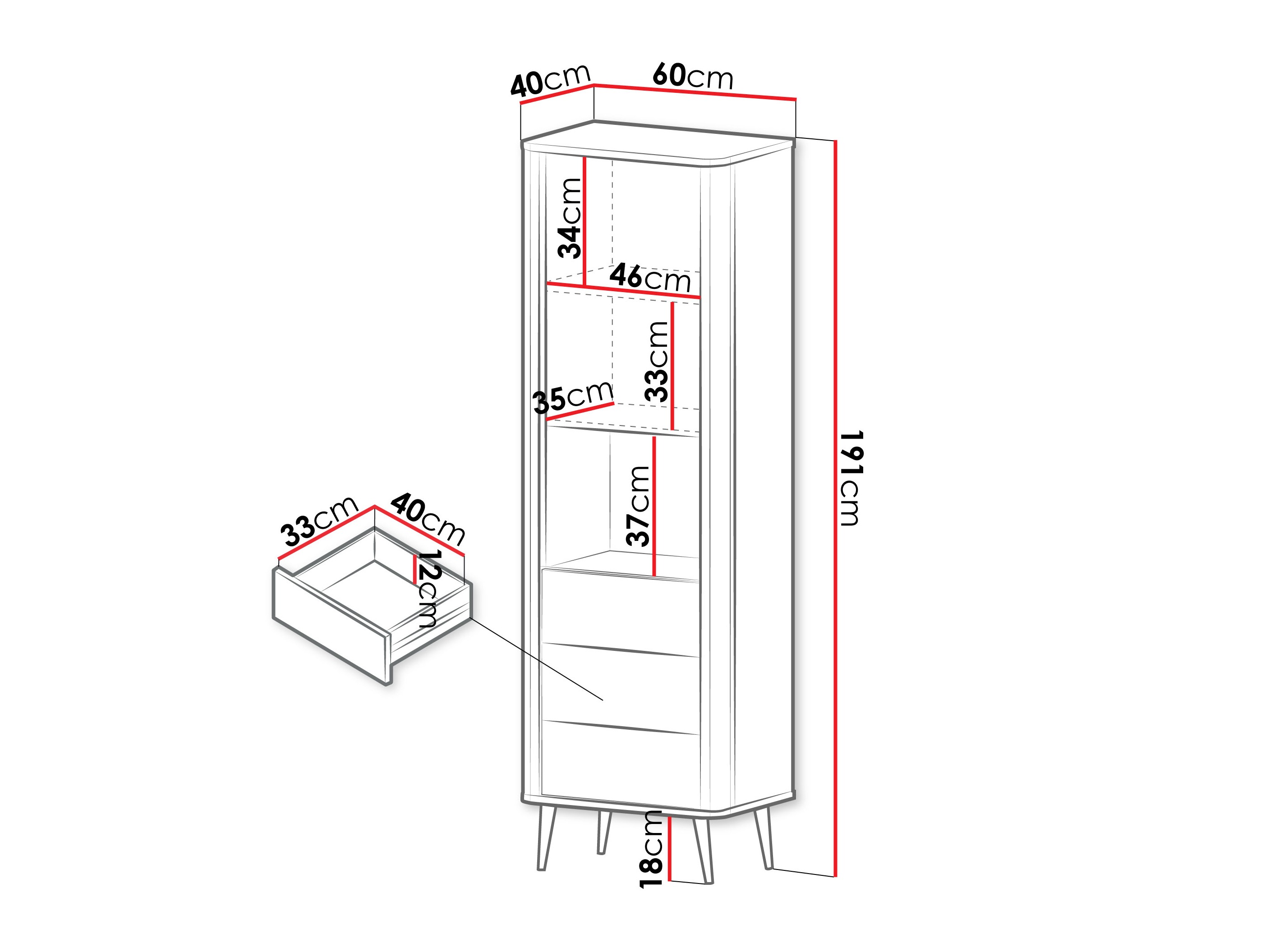 Polica Lufela 103 (Kašmir + Sivi mermer)