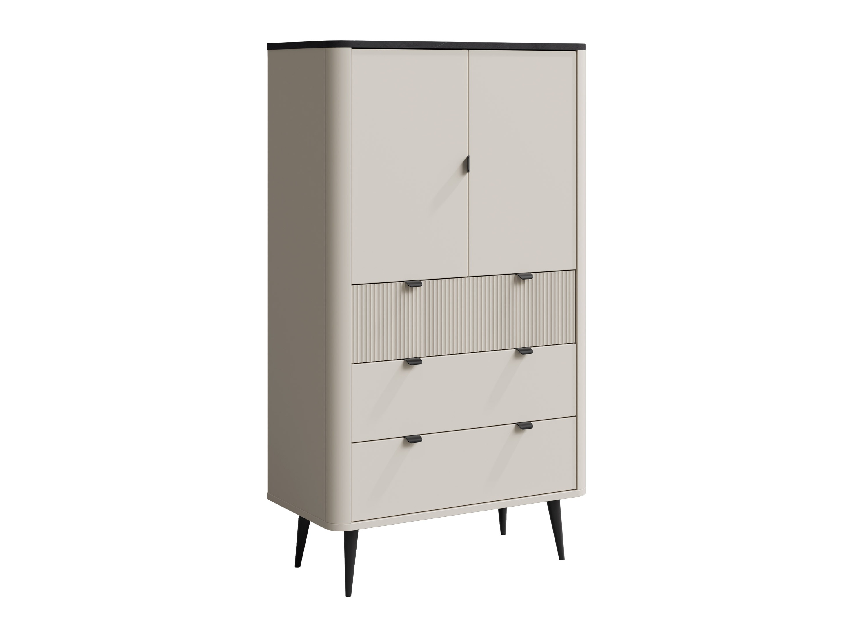 Polica Lufela 104 (Kašmir + Sivi mermer)