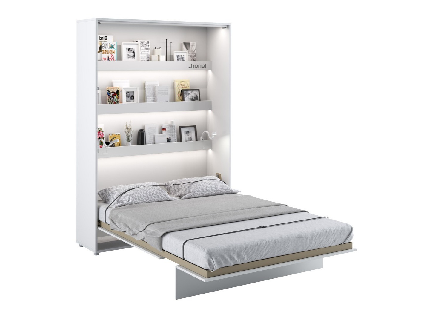 Zidni krevet Concept Pro Lenart (Belo)