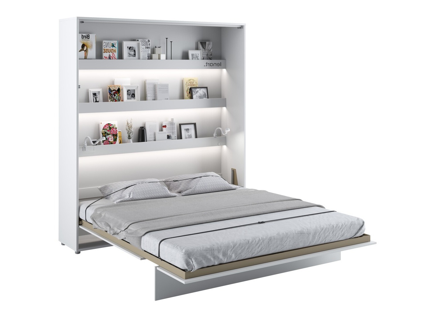 Zidni krevet Concept Pro Lenart Levfere 102 (Belo)