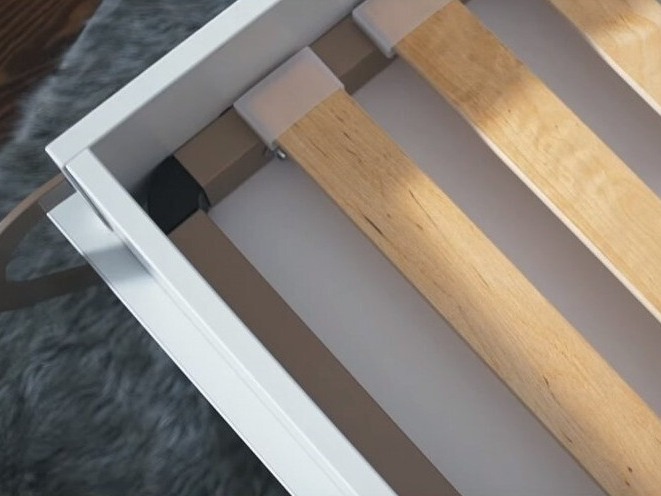 Zidni krevet Concept Pro Lenart Levfere 108 (Belo + Sjajno belo)