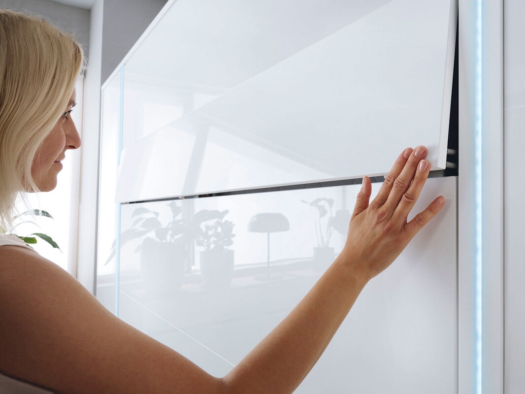 Zidni krevet Concept Pro Lenart Levfere 108 (Belo + Sjajno belo)