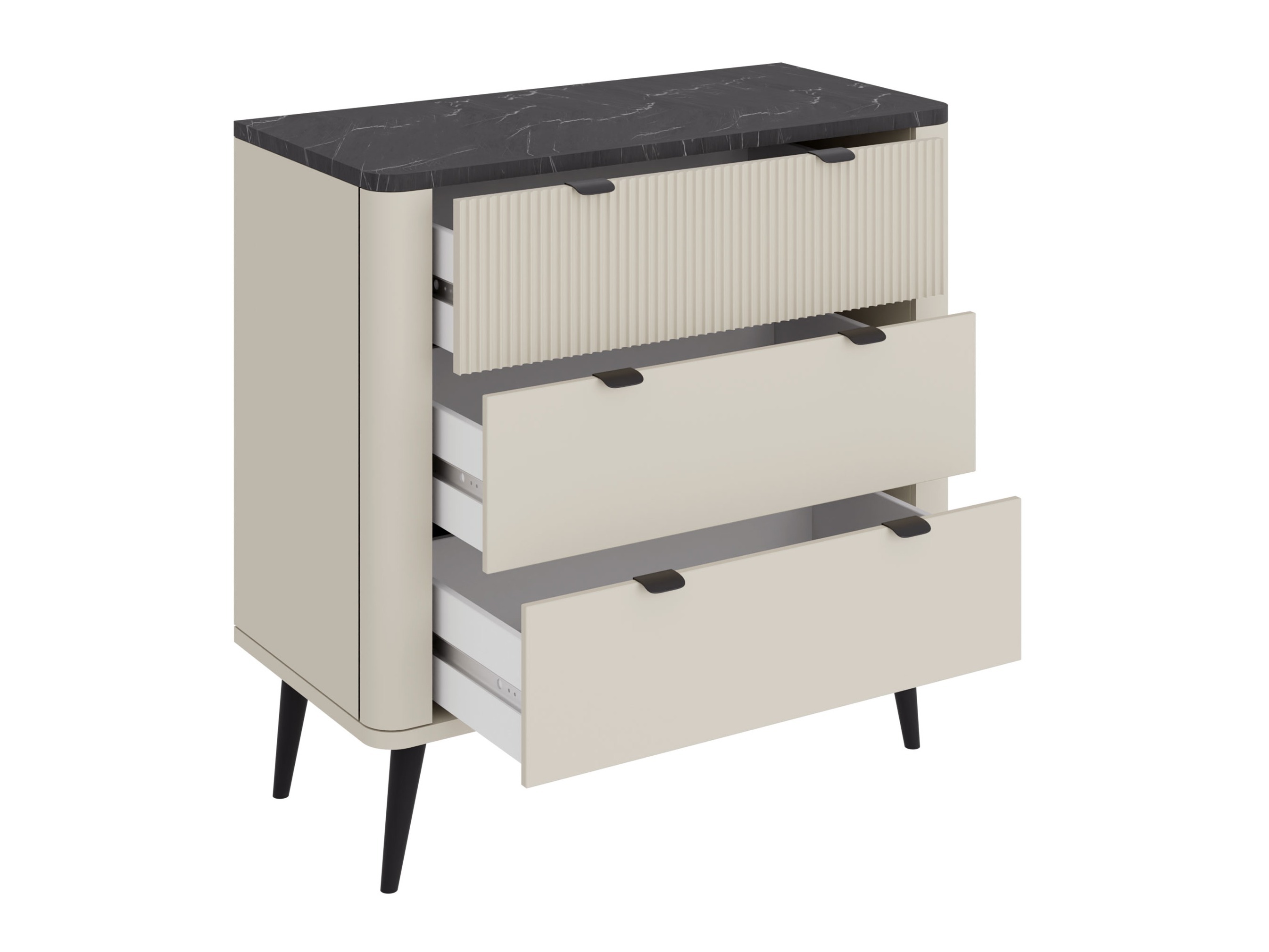 Komoda Lufela 110 (Kašmir + Sivi mermer)