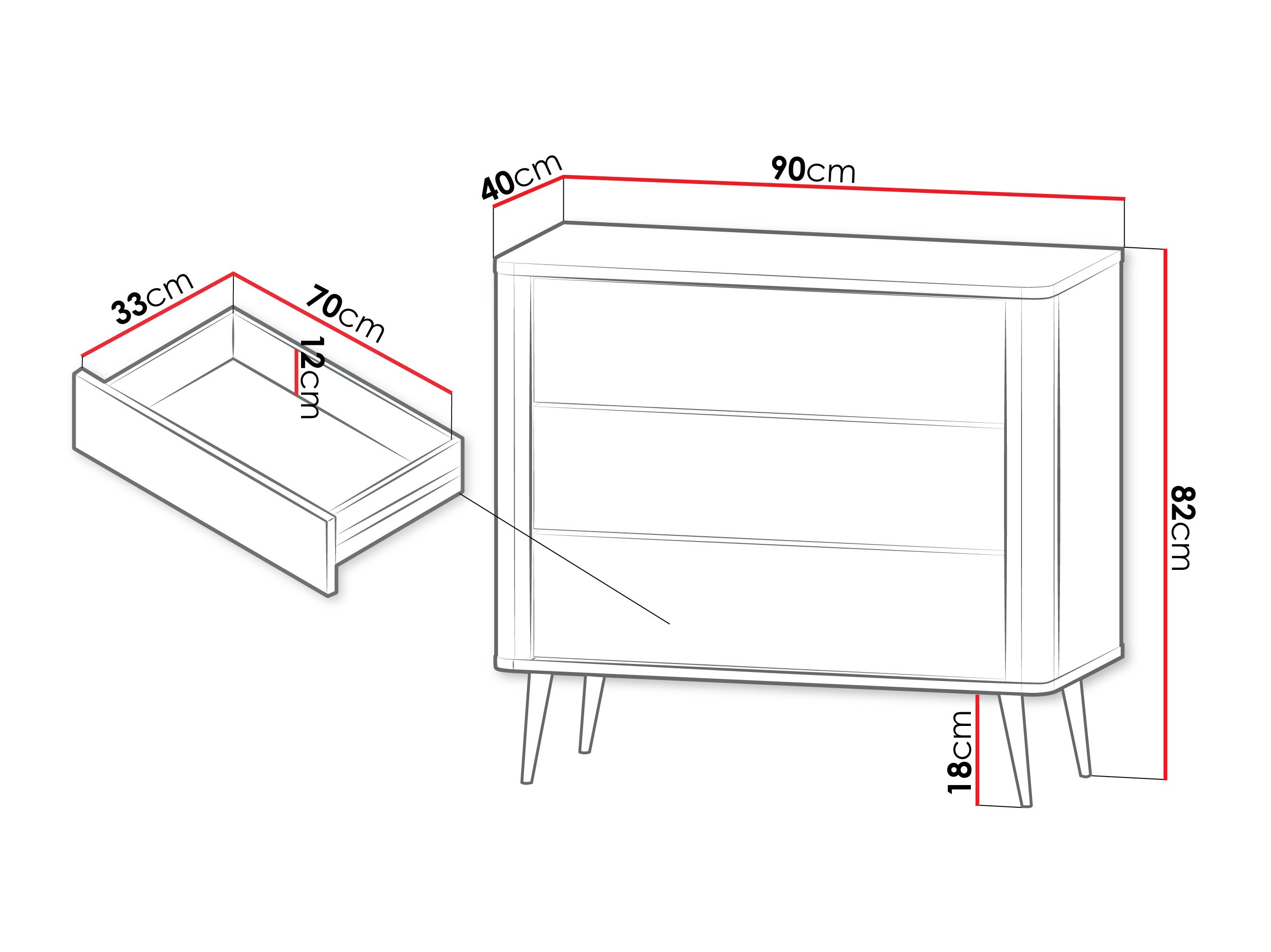 Komoda Lufela 110 (Kašmir + Sivi mermer)