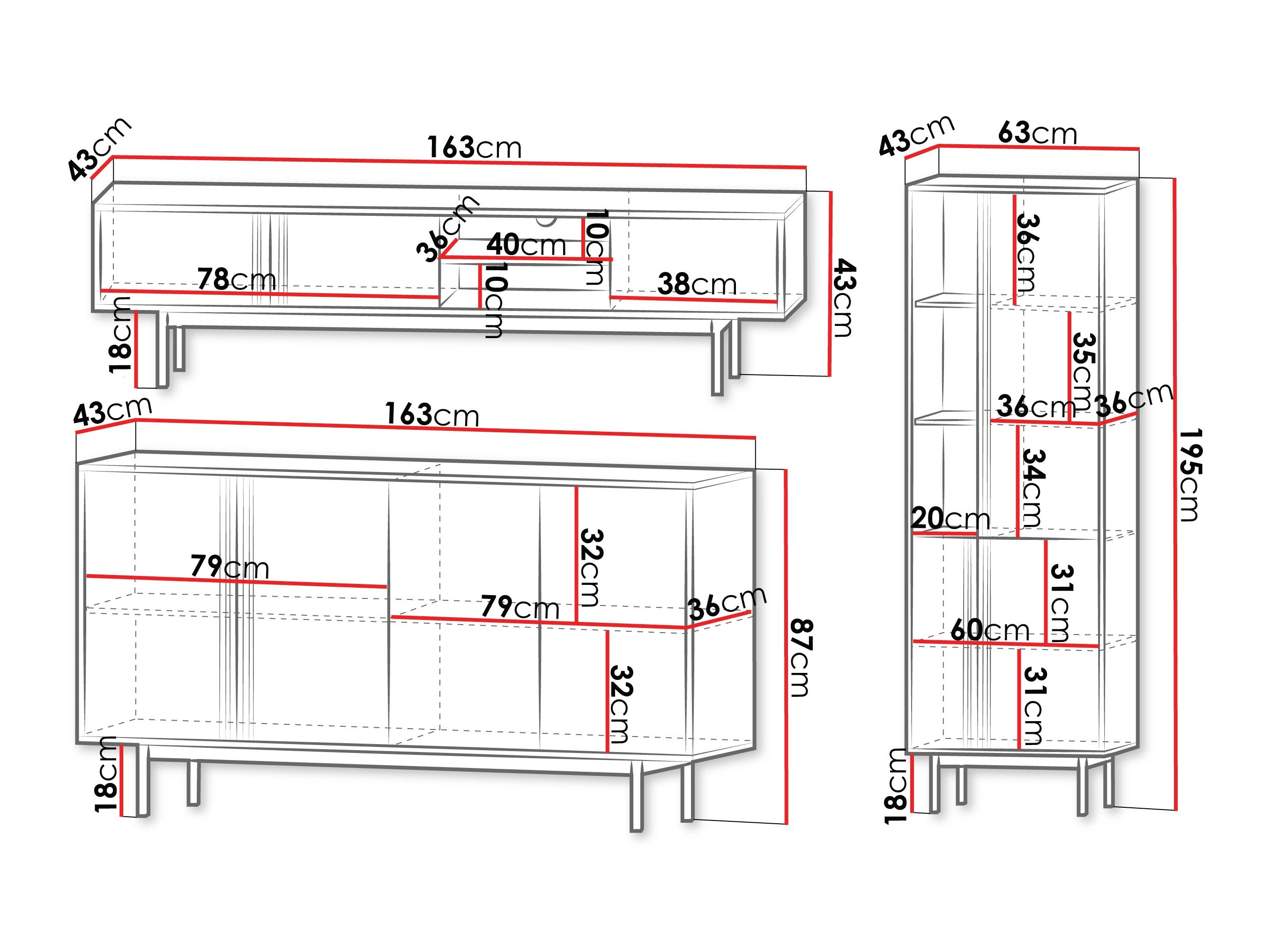 Set za dnevnu sobu Levali 115 (Hrast)