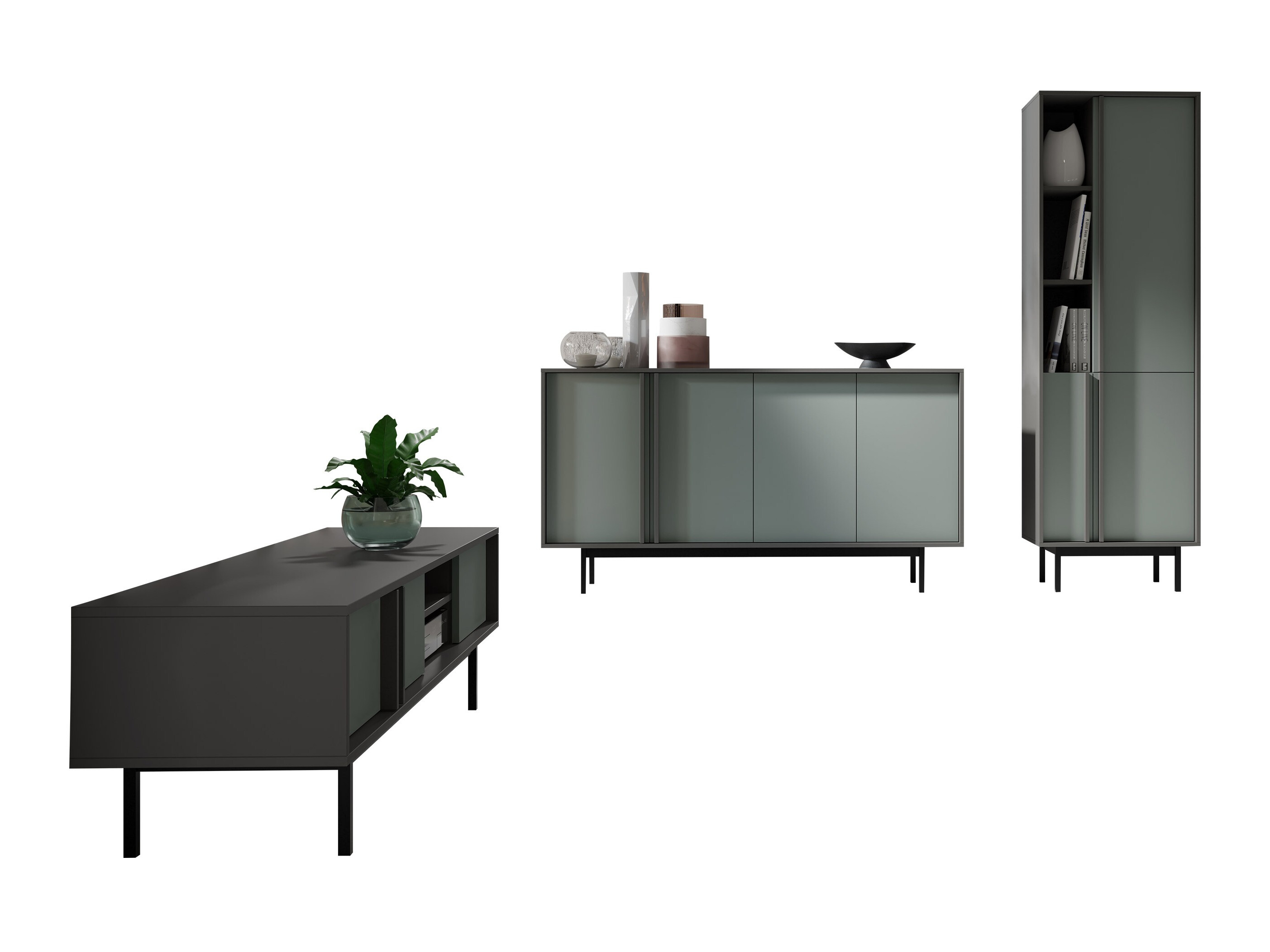 Set za dnevnu sobu Levali 115 (Prašnjavo zelena)