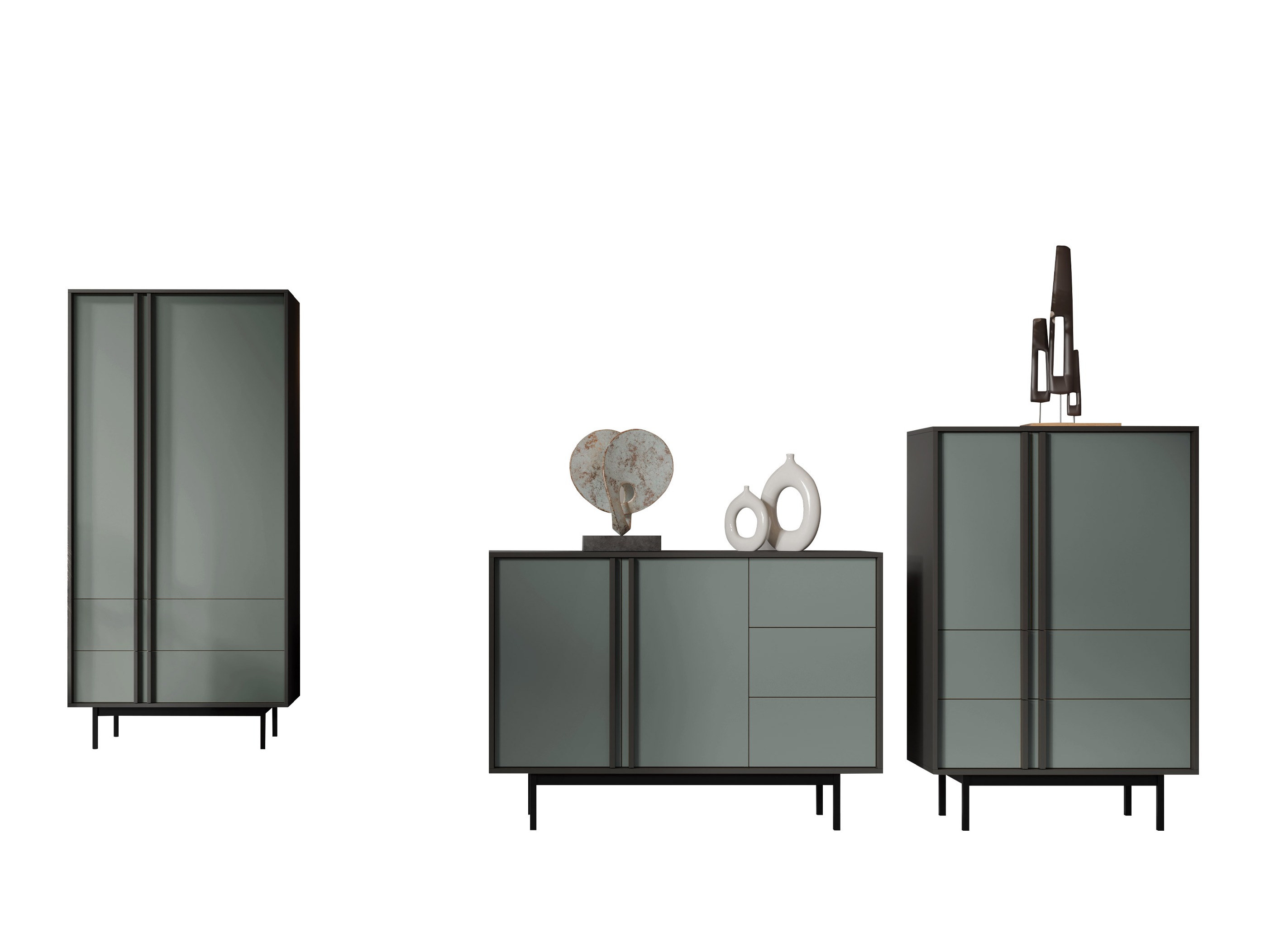 Set za dnevnu sobu Levali 116 (Прашњаво зелена)