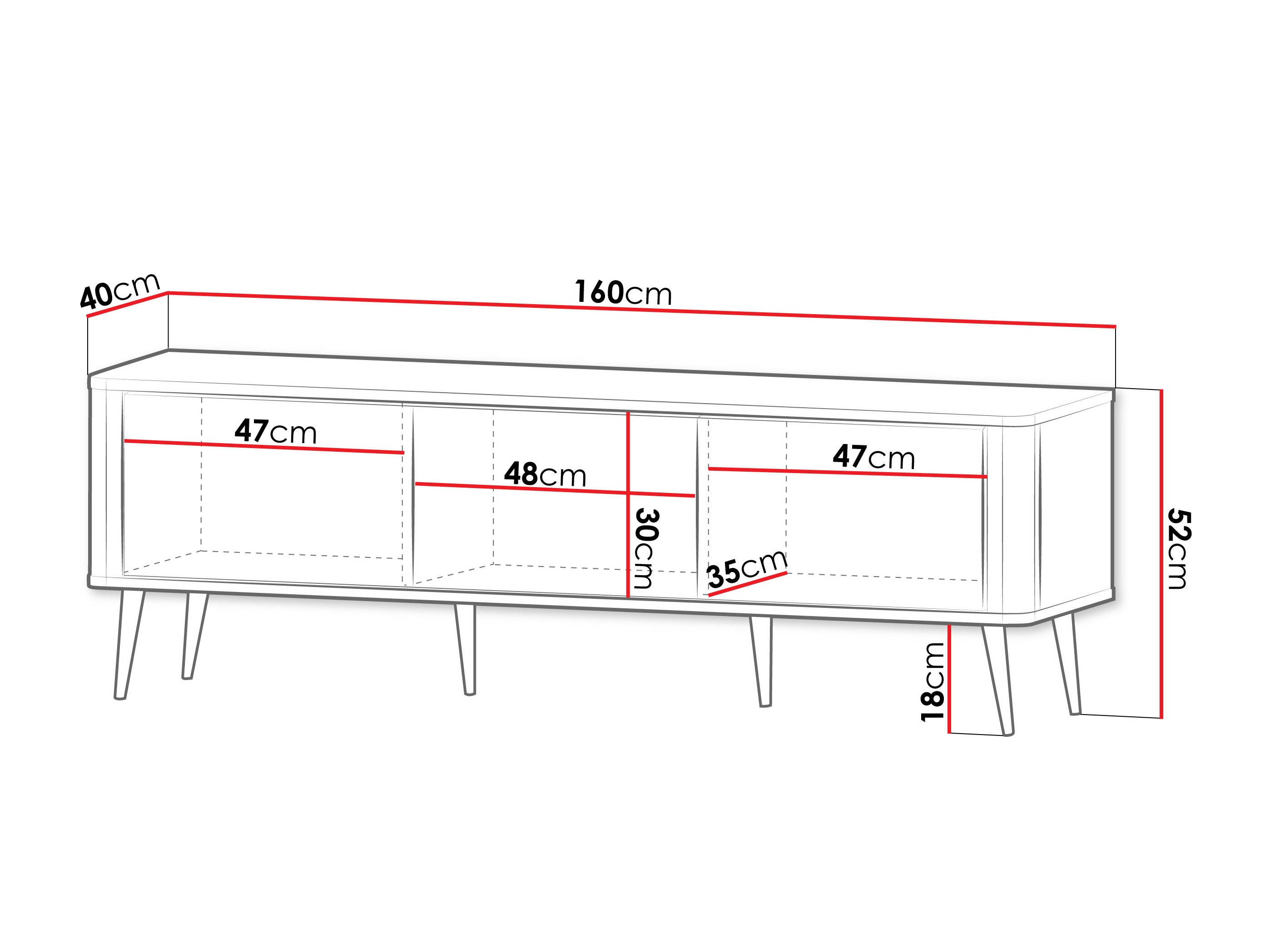 TV komoda Lufela 112 (Kašmir + Orah)