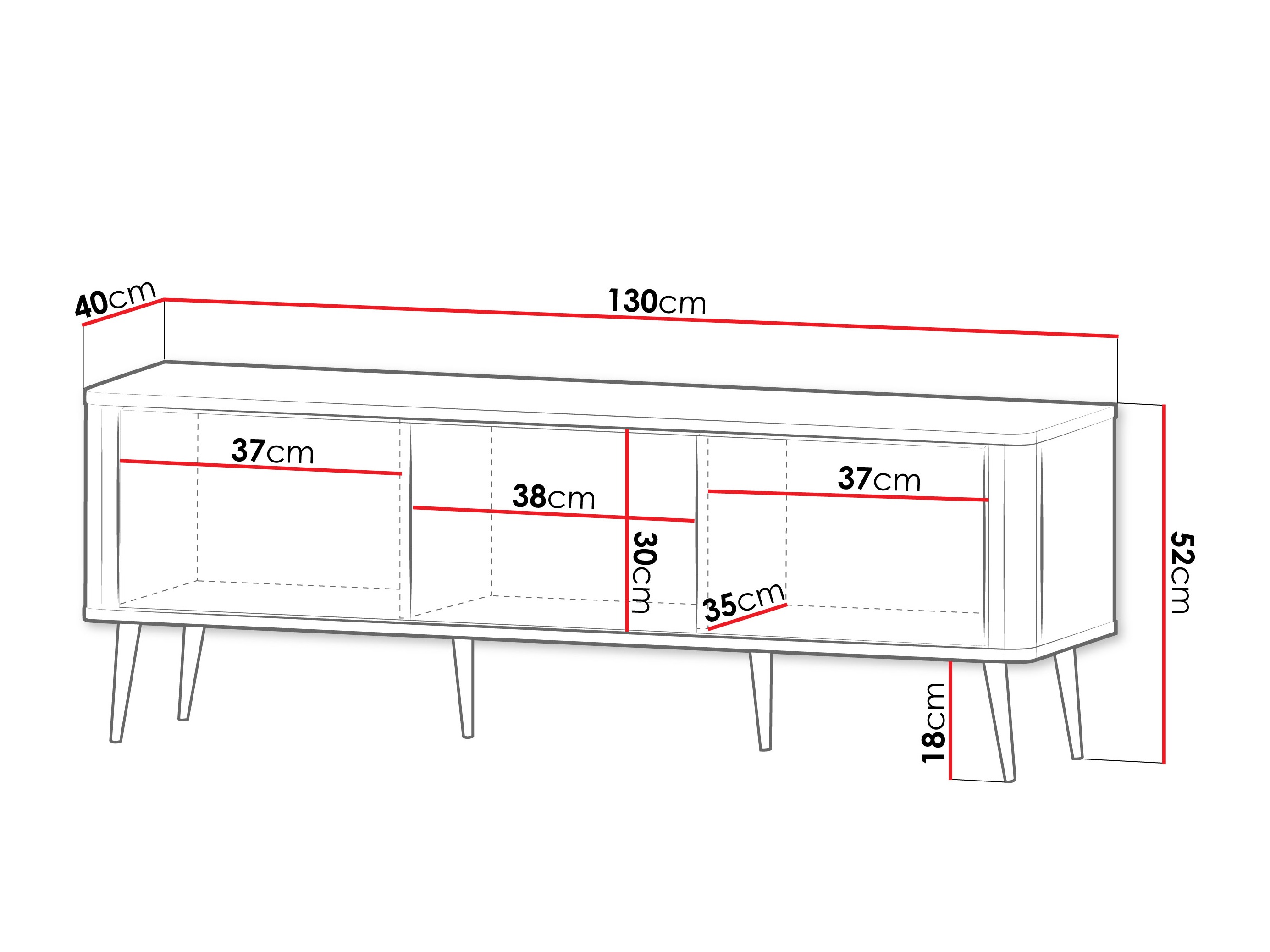 TV komoda Lufela 113 (Kašmir + Sivi mermer)