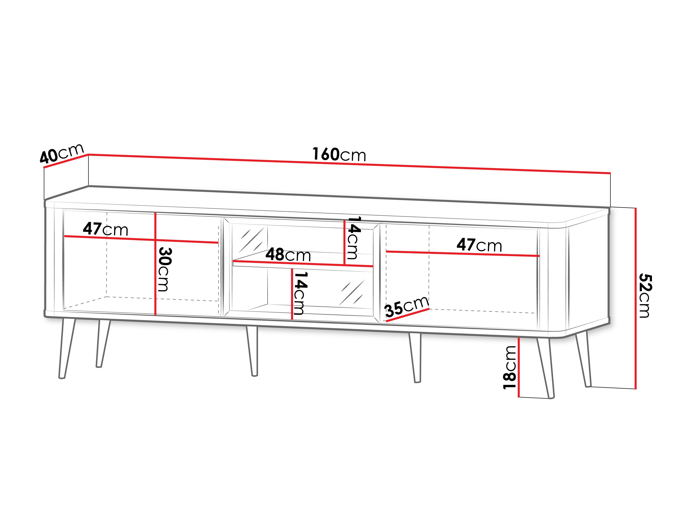 TV sto Lufela 111 (Kašmir + Sivi mermer)