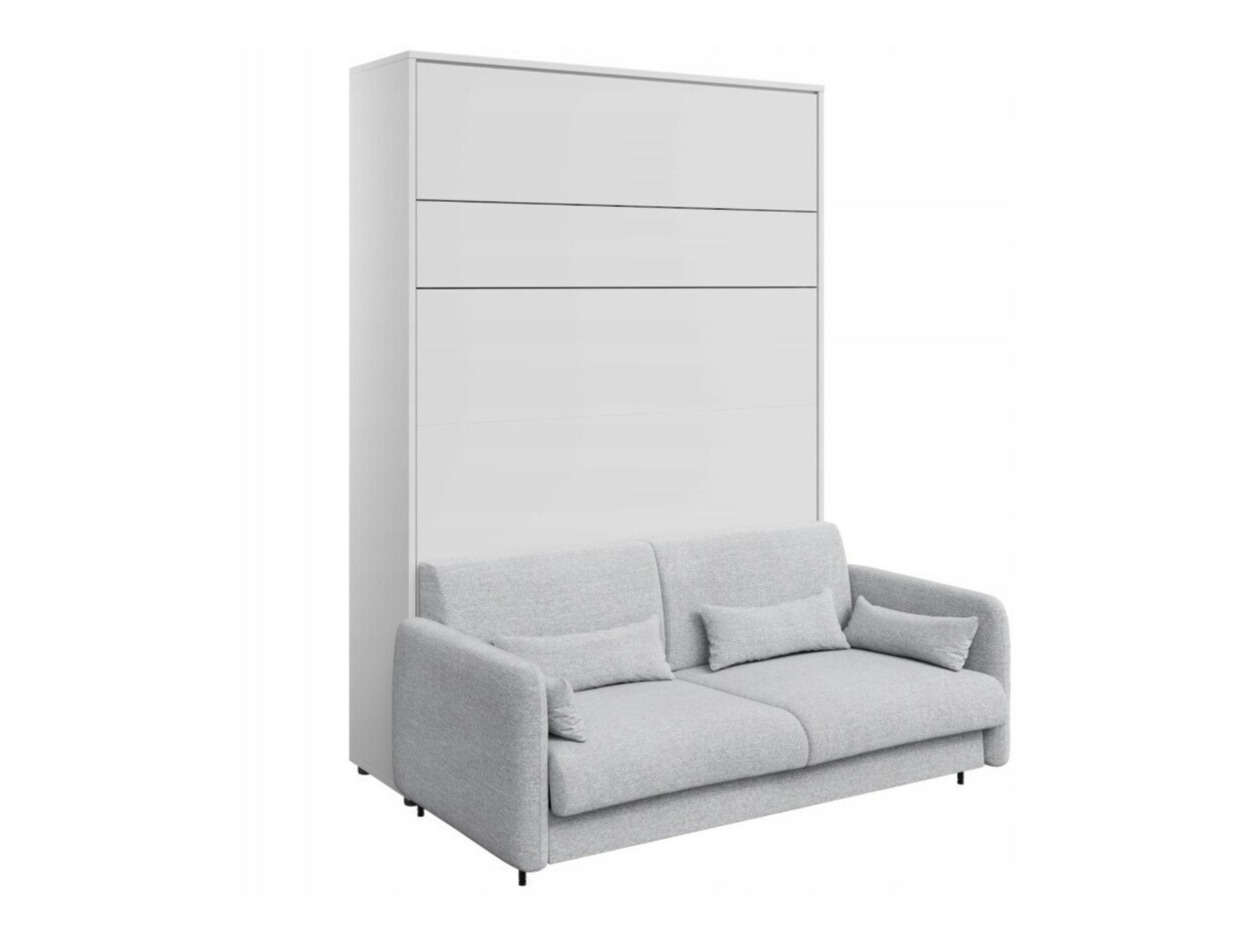 Zidni krevet Concept Pro Lenart VII (Belo + Sivo)